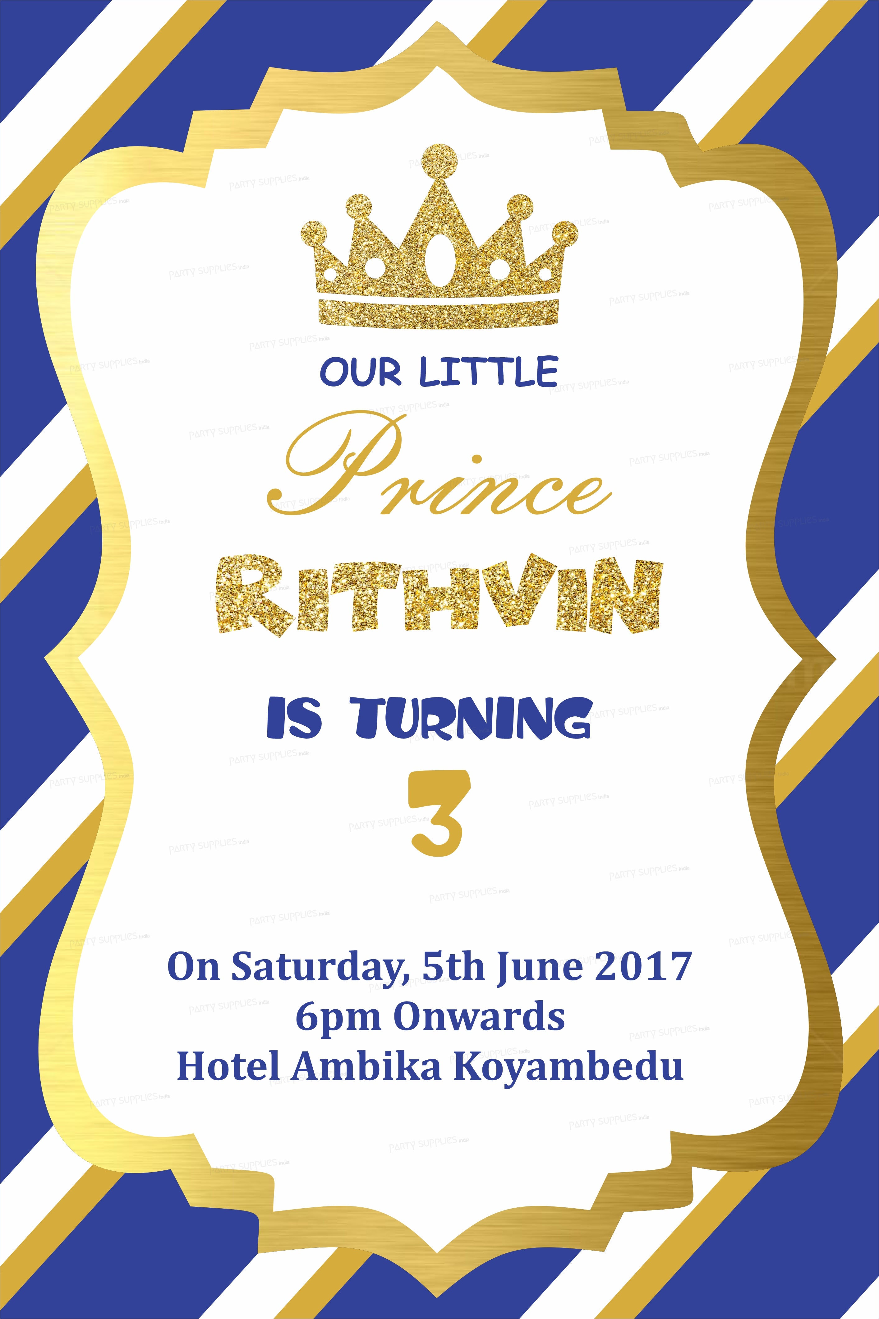 Prince Theme Personalized Invite