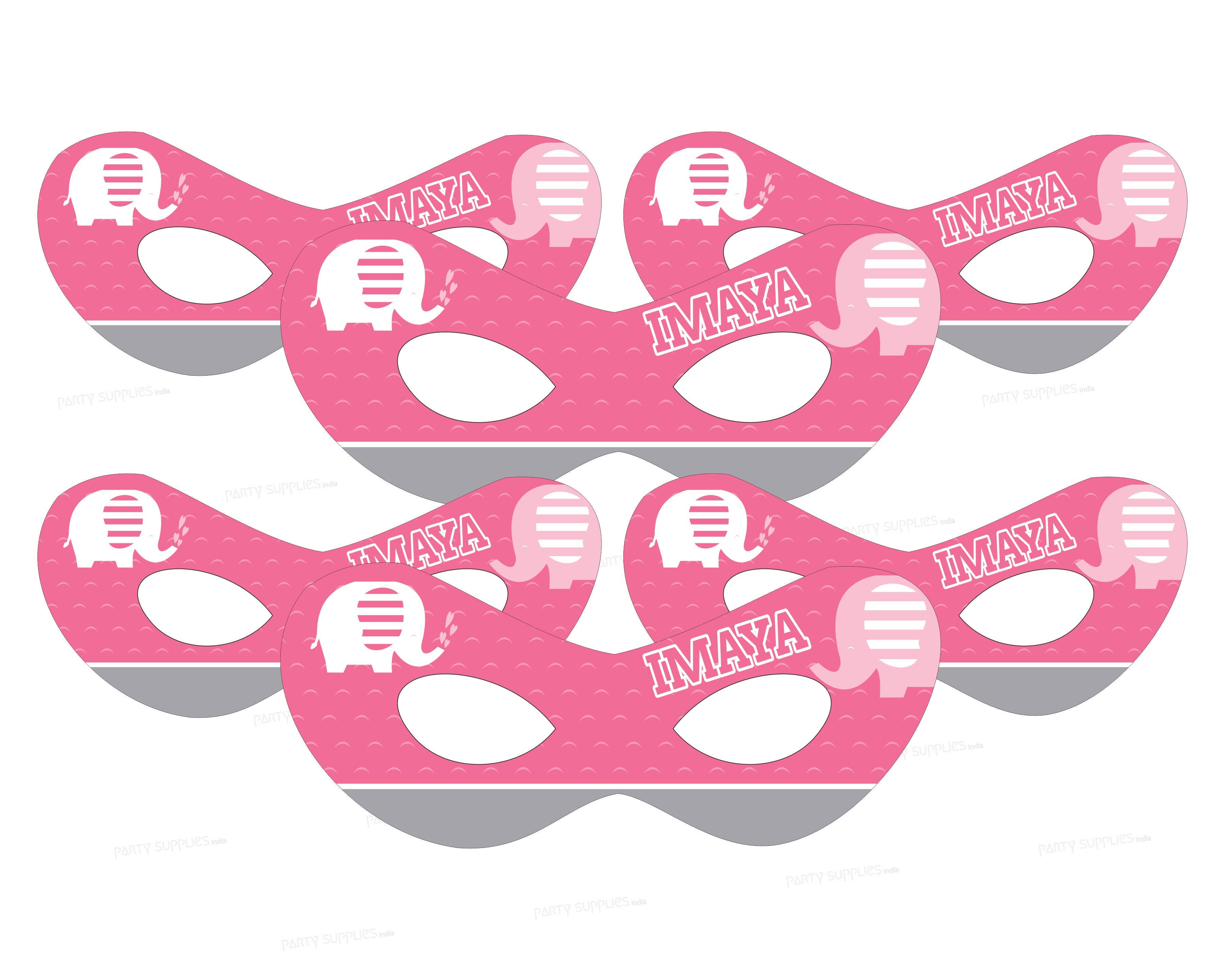 Pink Elephant Theme Eye Mask