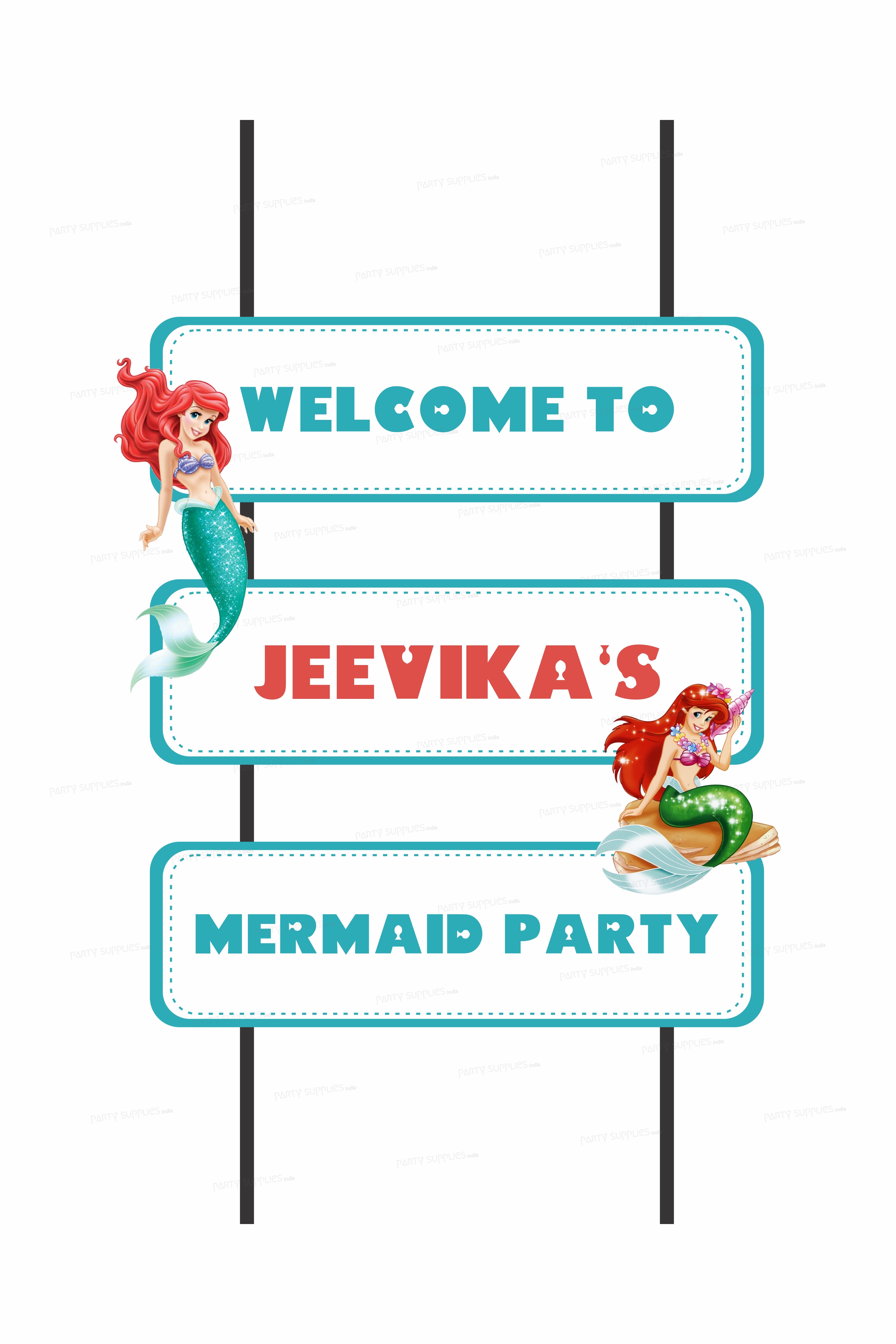 Mermaid Theme Door Poster