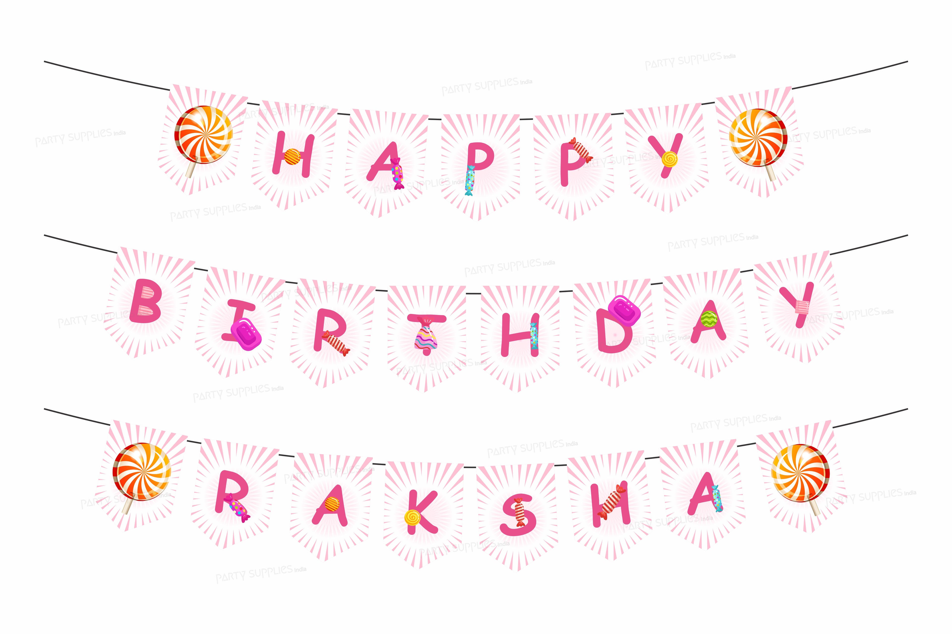 Candy Choco Flag Theme Hanging