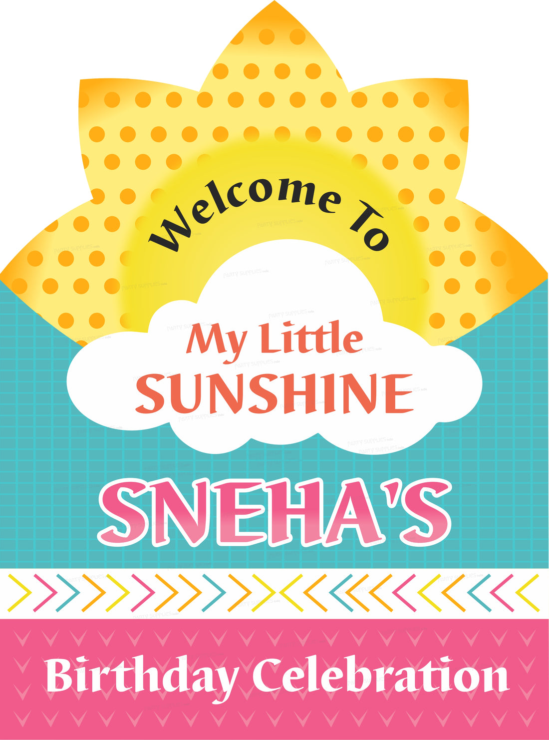 PSI Sunshine Theme Girl Welcome Board