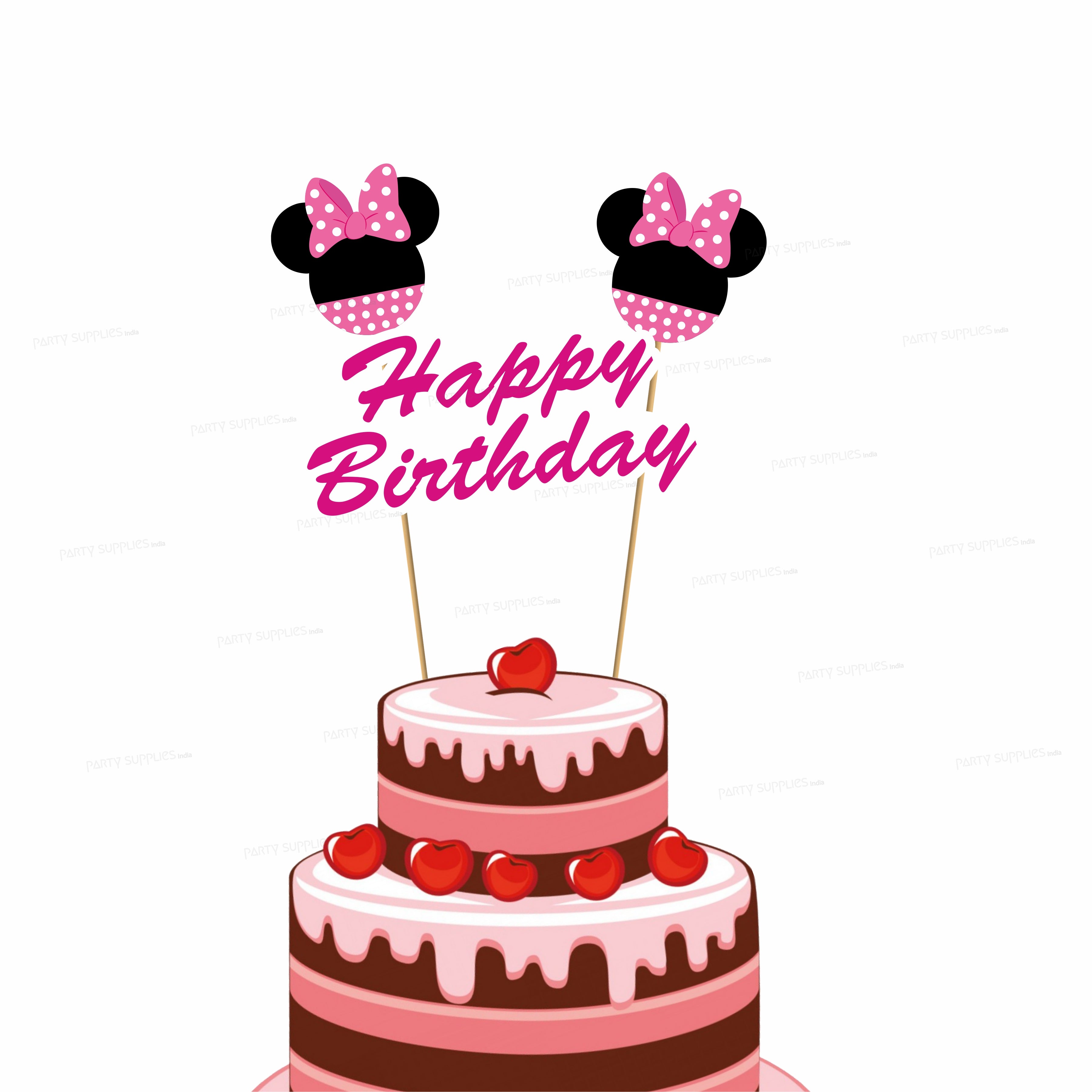 Minnie Mouse Birthday Theme Cake Topper - image 1 of 3 | Party Supplies India