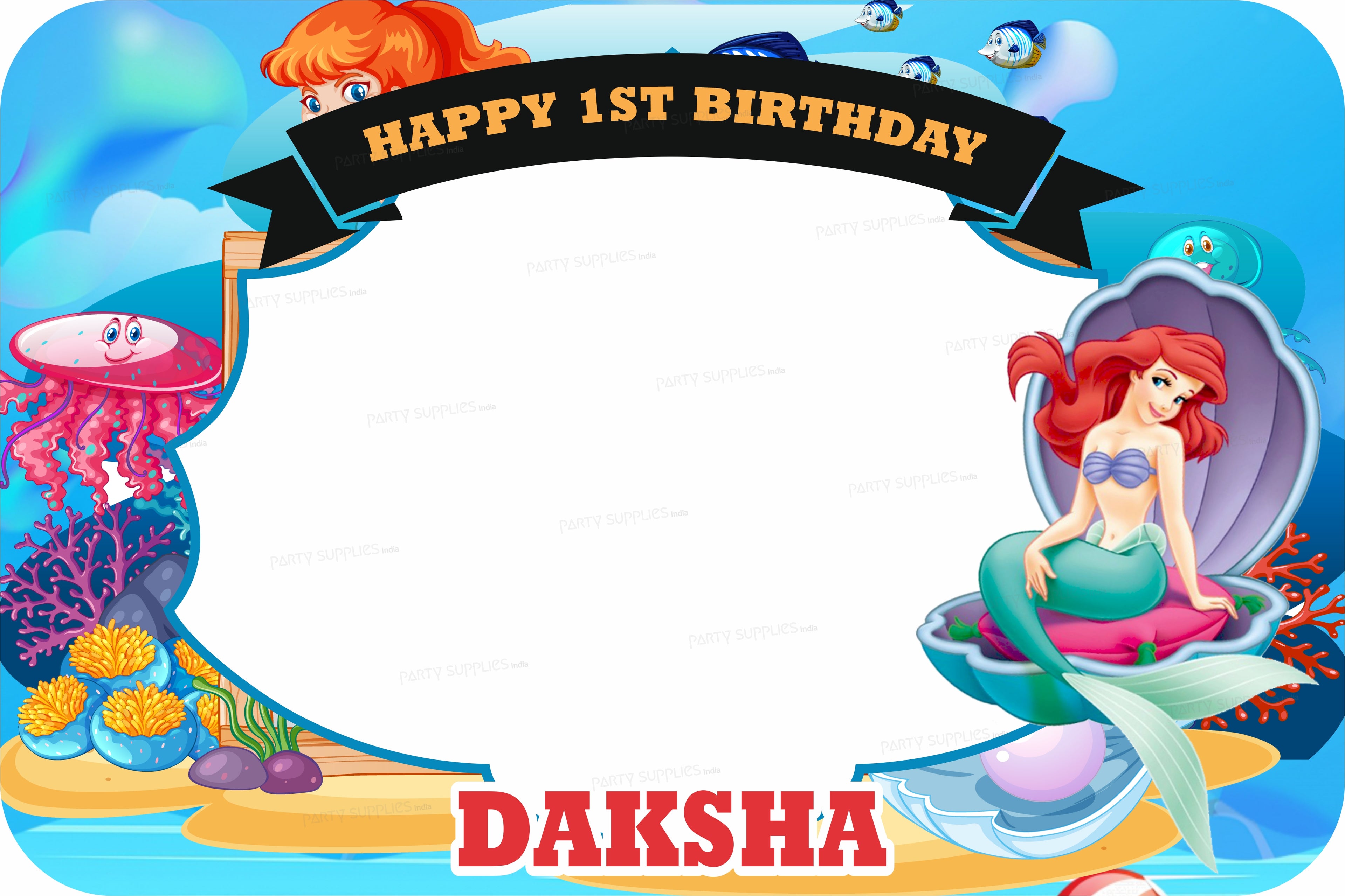 Mermaid Theme Personalized Photobooth