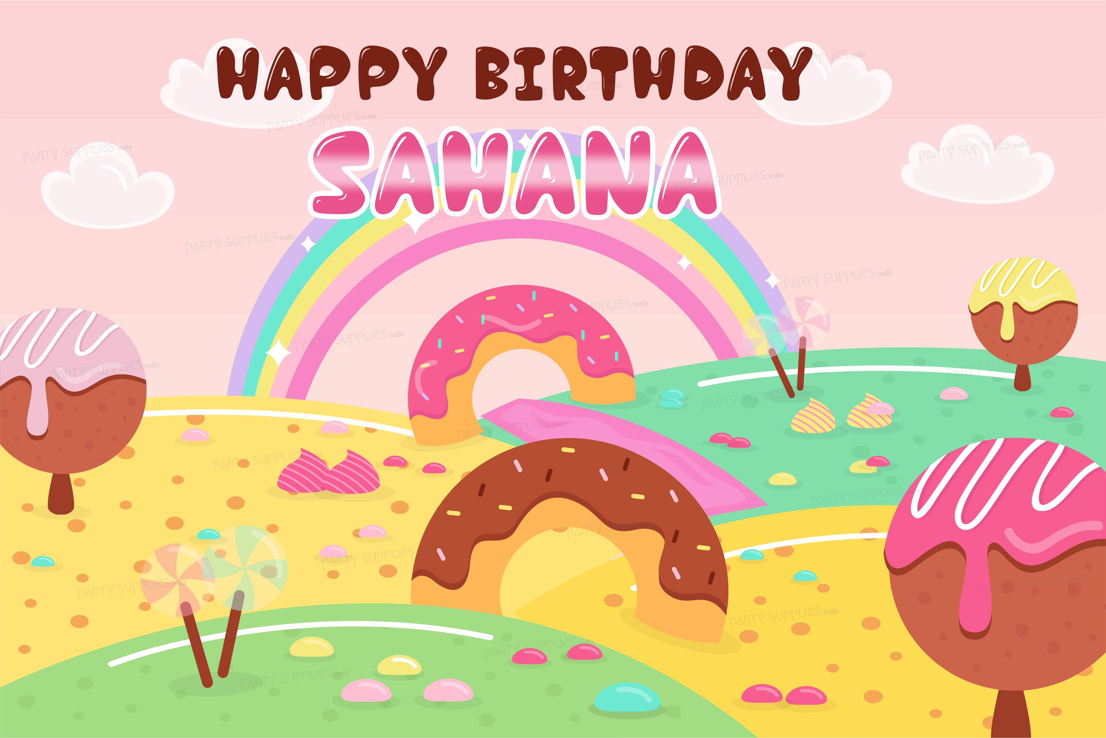 Candy Donut Theme Backdrop