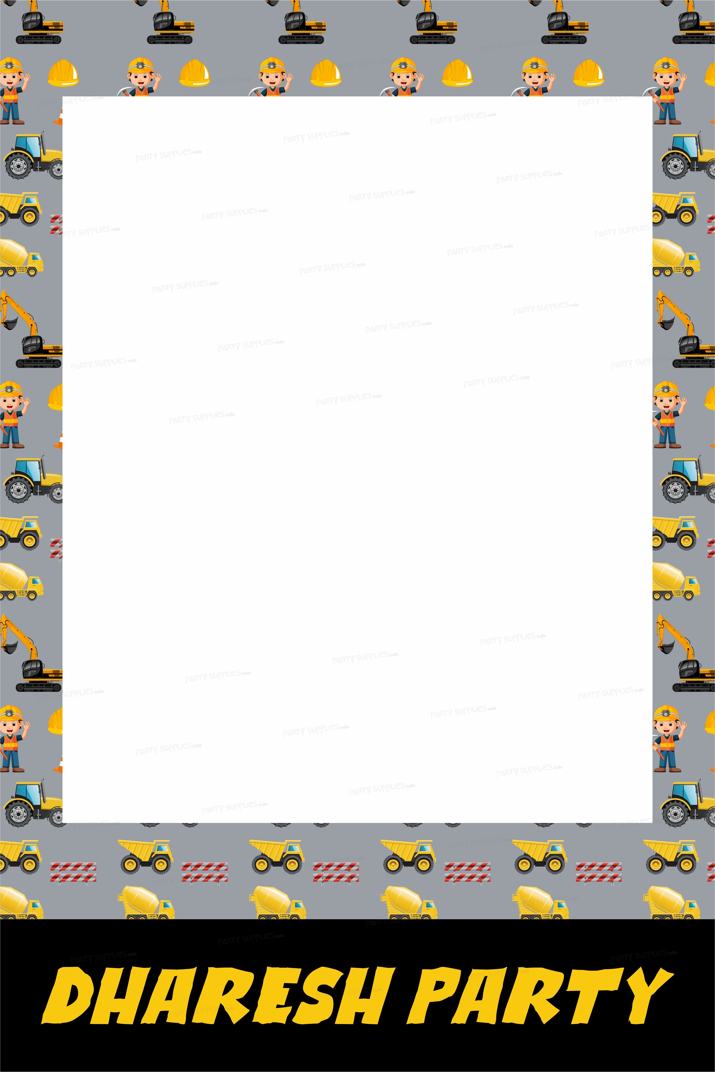 Construction Theme Personalized Photobooth