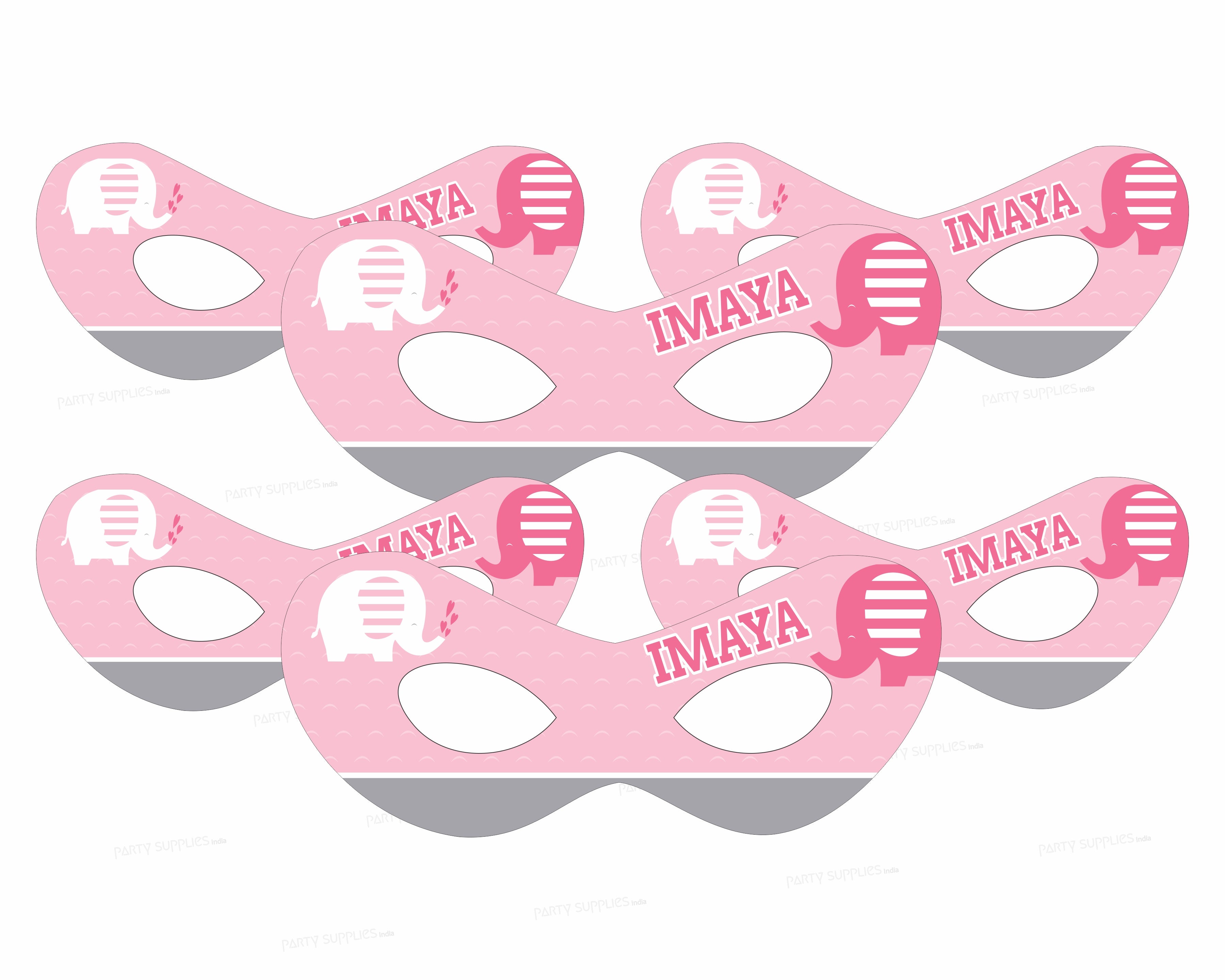 Pink Elephant Theme Customized Eye Mask - image 1 of 3 | Party Supplies India
