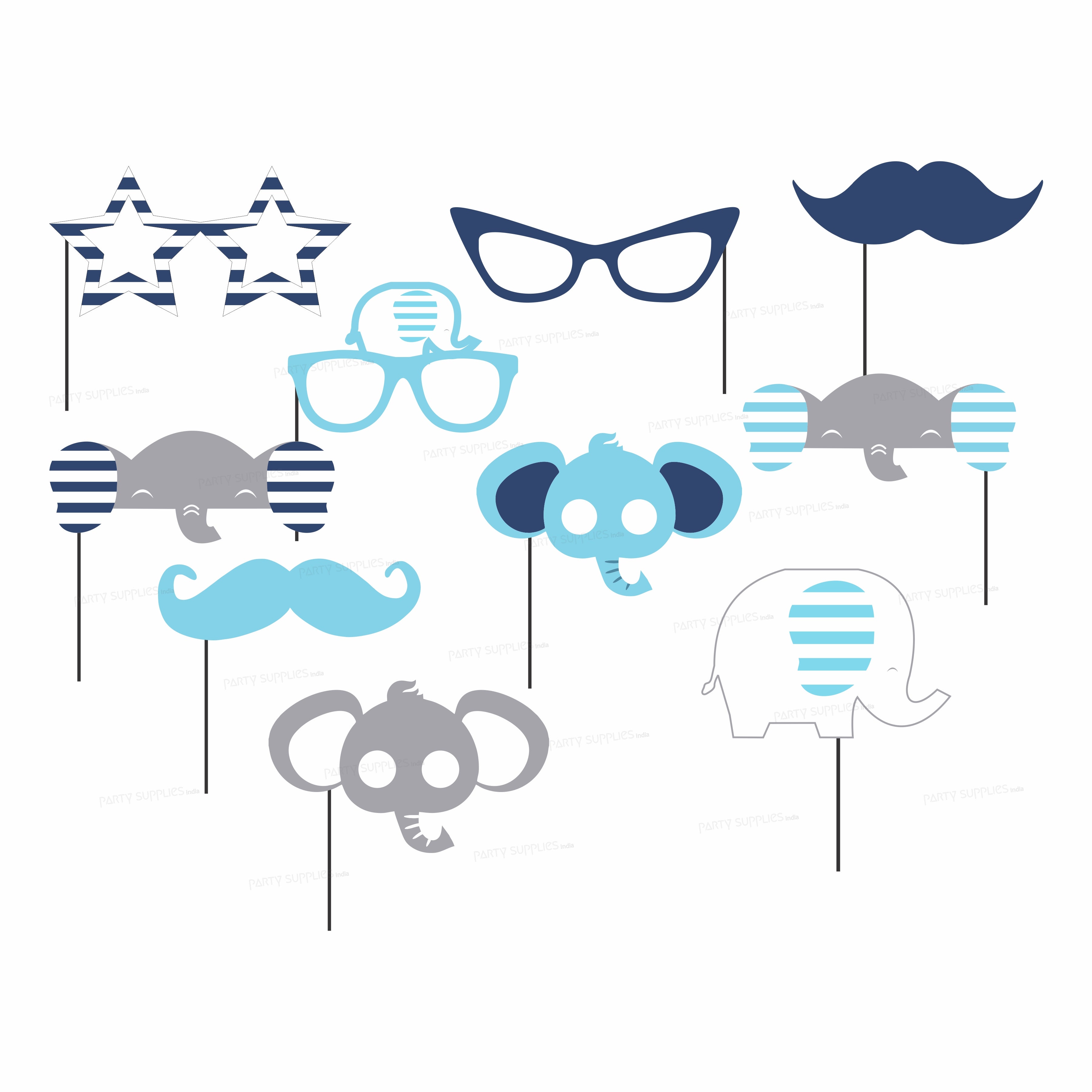 Blue Elephant Theme Customized Props