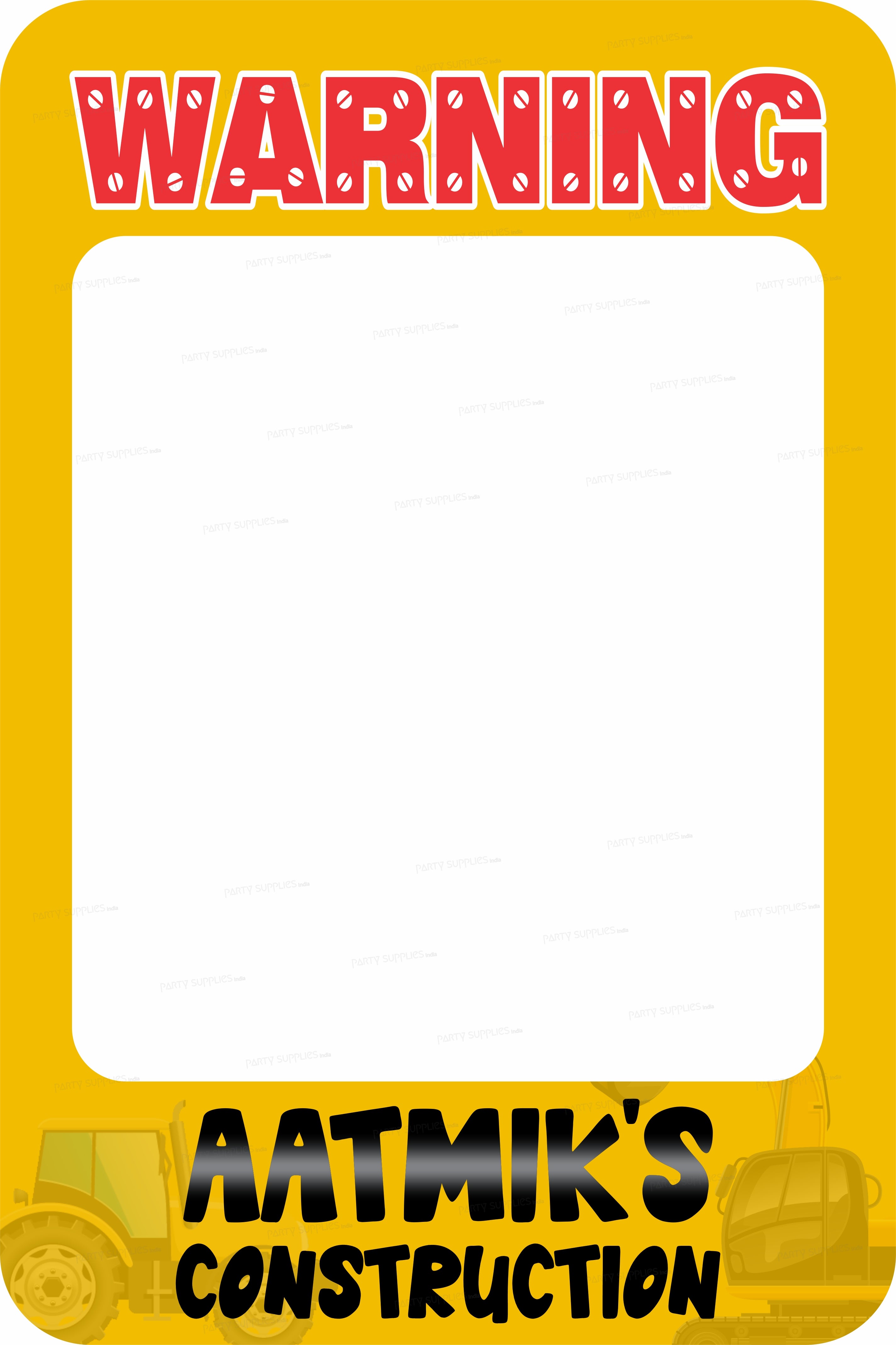 Construction Theme Customized Photobooth