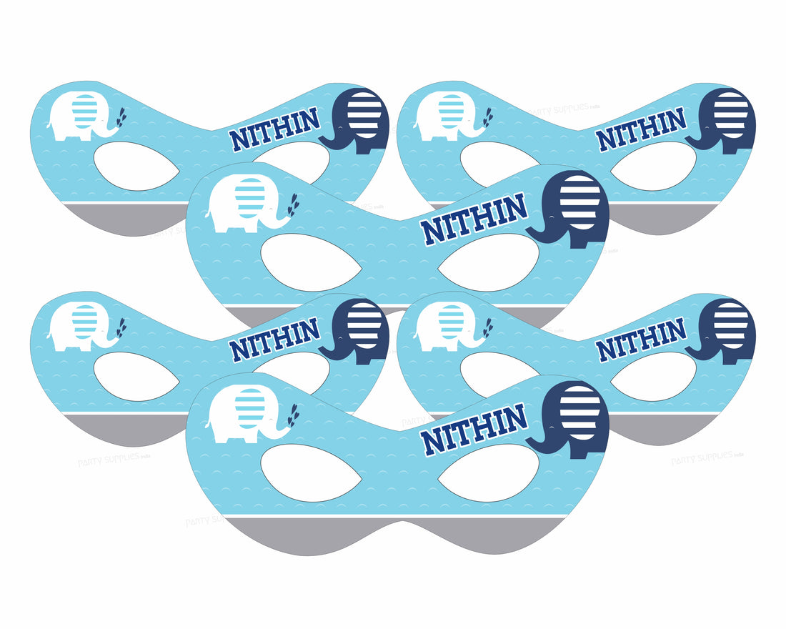 Blue Elephant Theme Customized Eye Mask