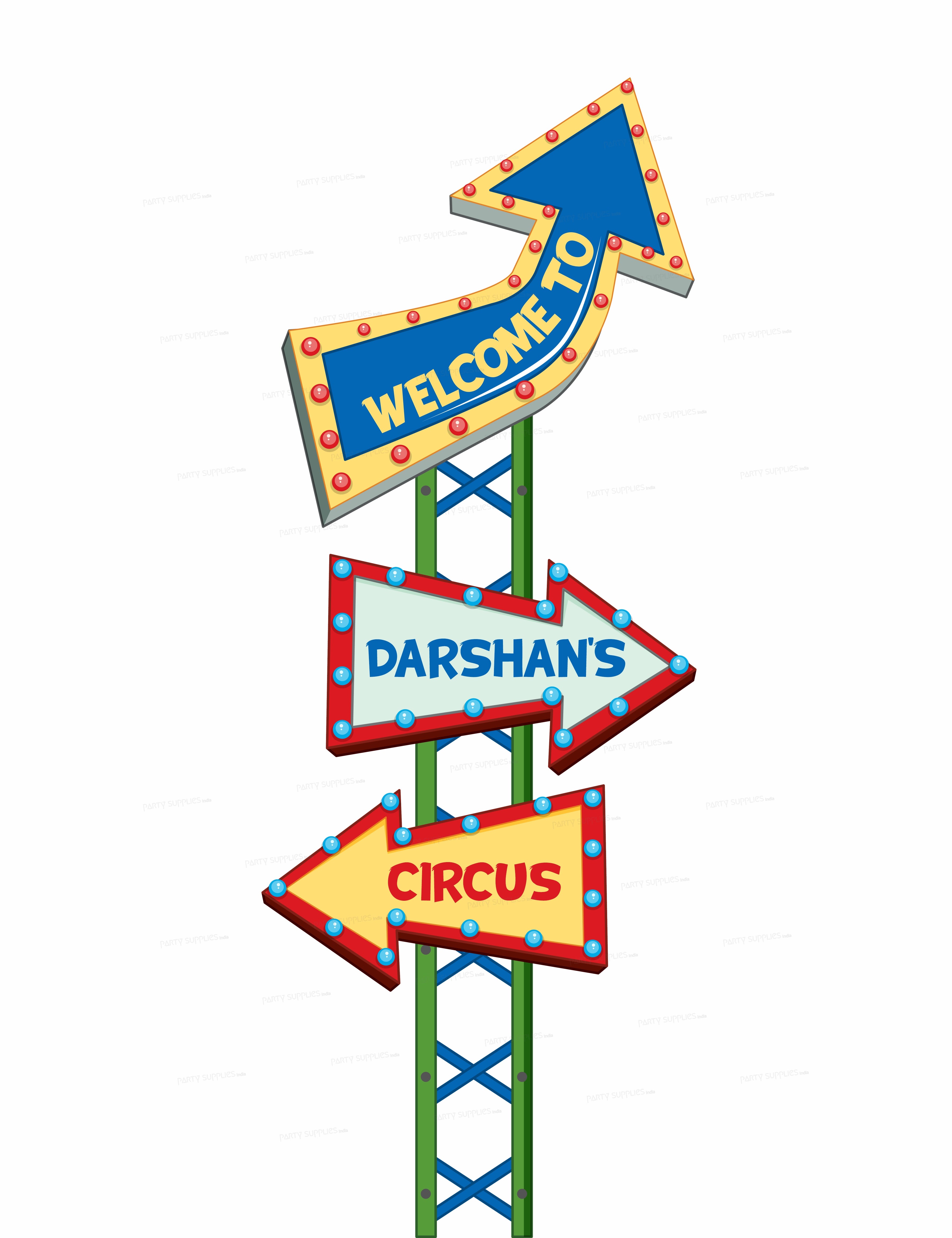 Circus Theme Personalized Door Poster