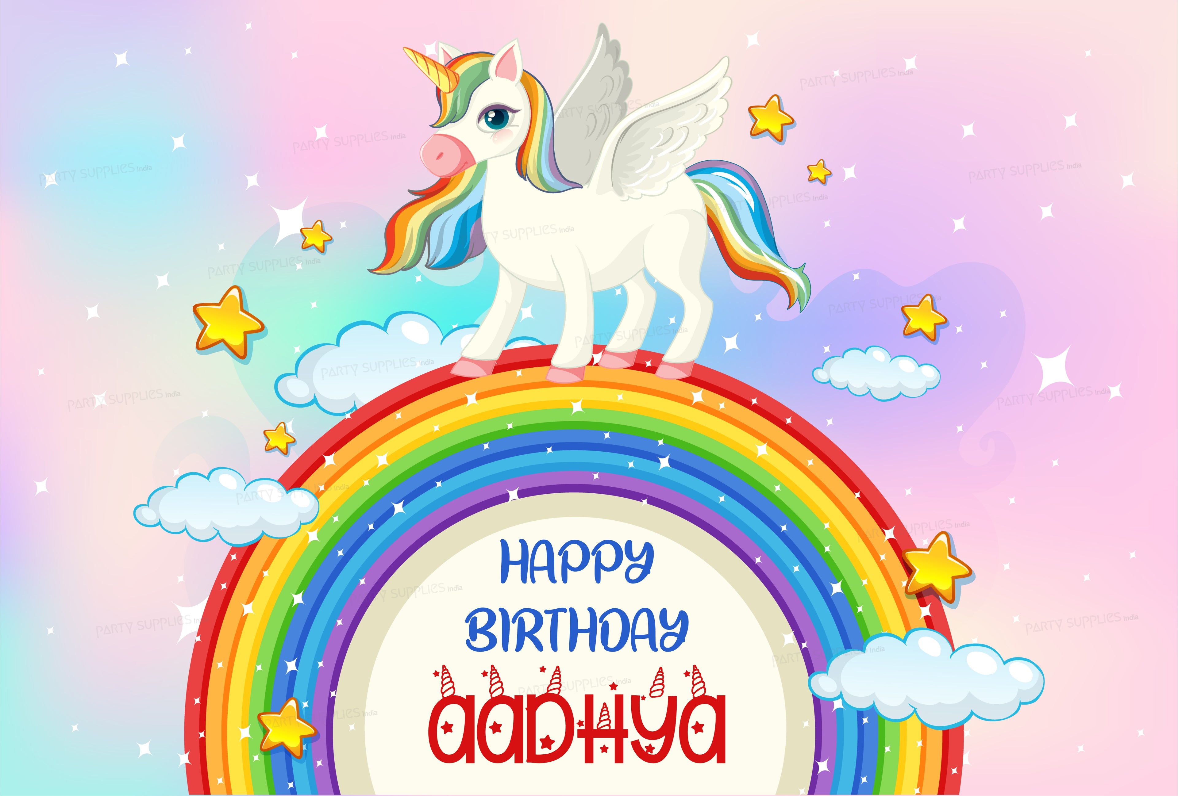 Unicorn Theme Customized Backdrop