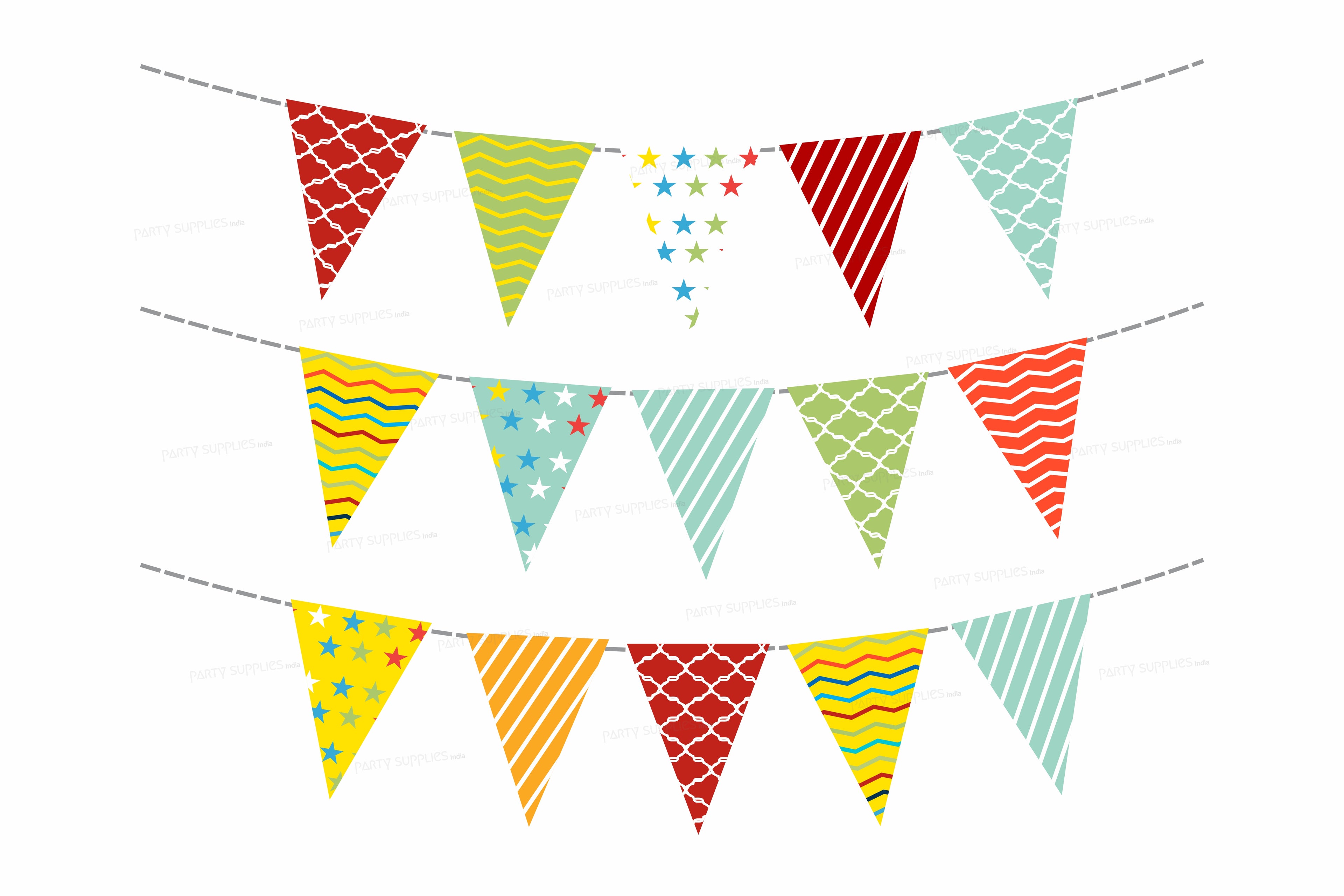 Circus Theme Colourful Flag Hanging