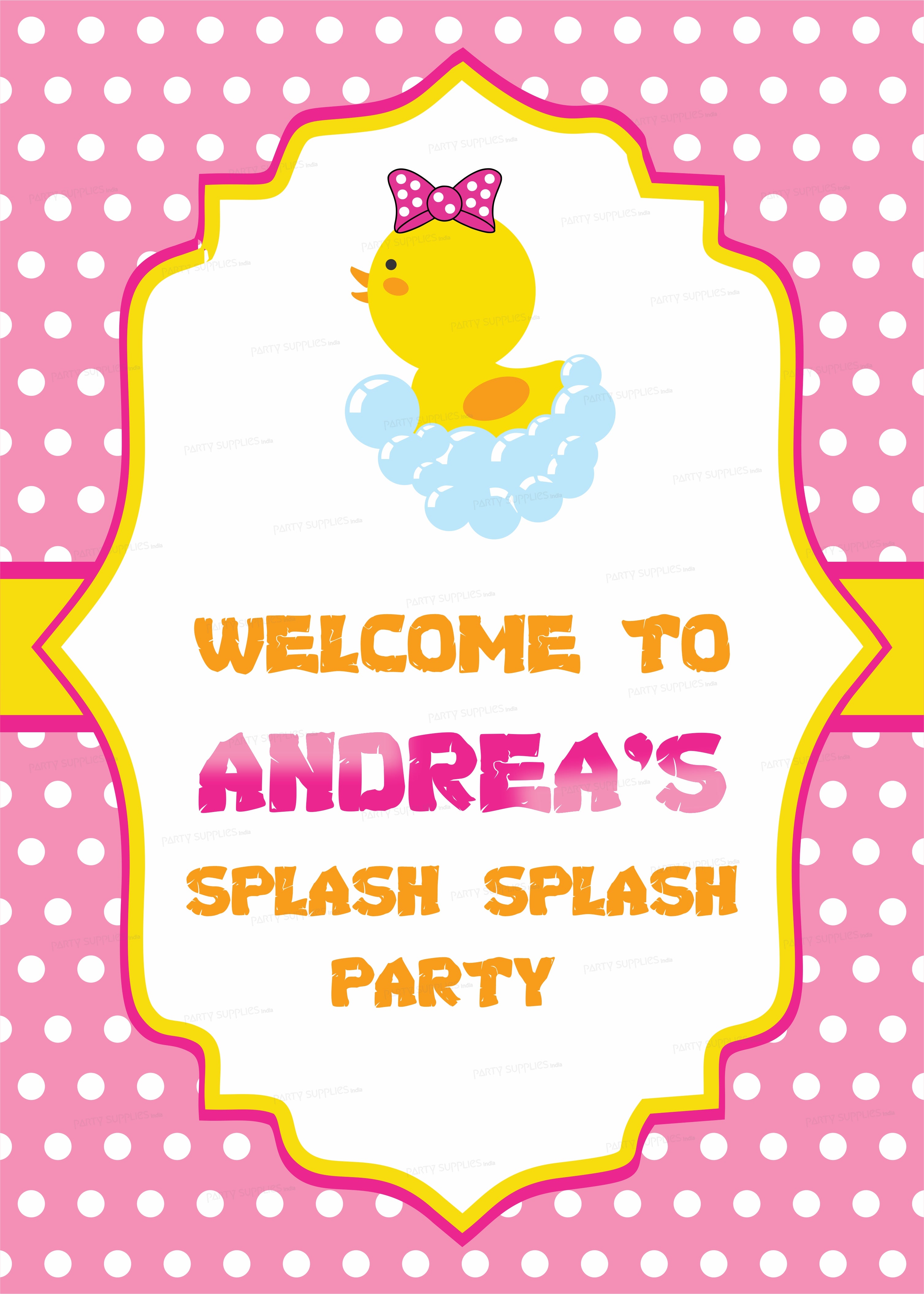 PSI Duck Theme Girl Welcome Board - image 1 of 3 | Party Supplies India