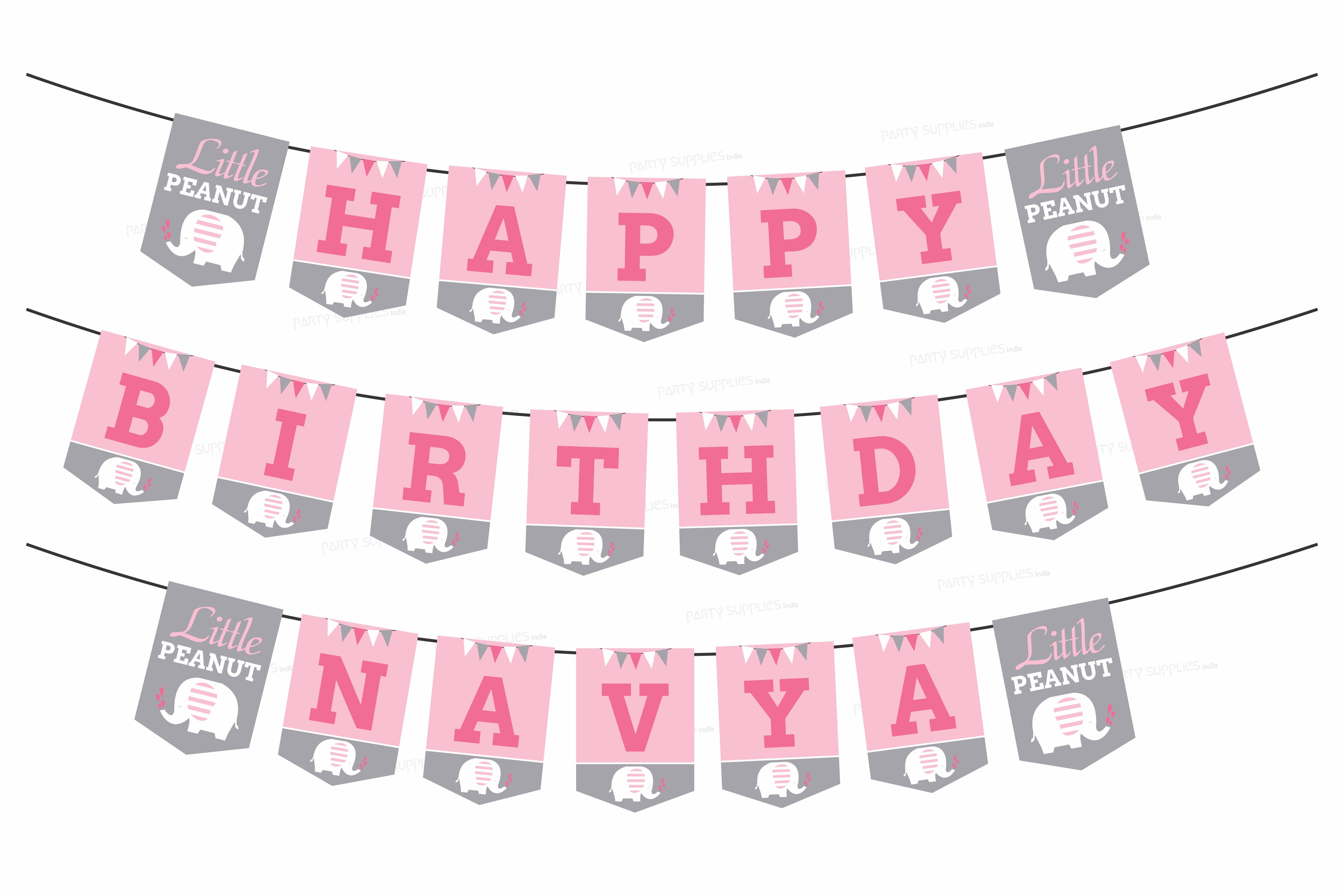 Pink Elephant Theme Customized Hanging