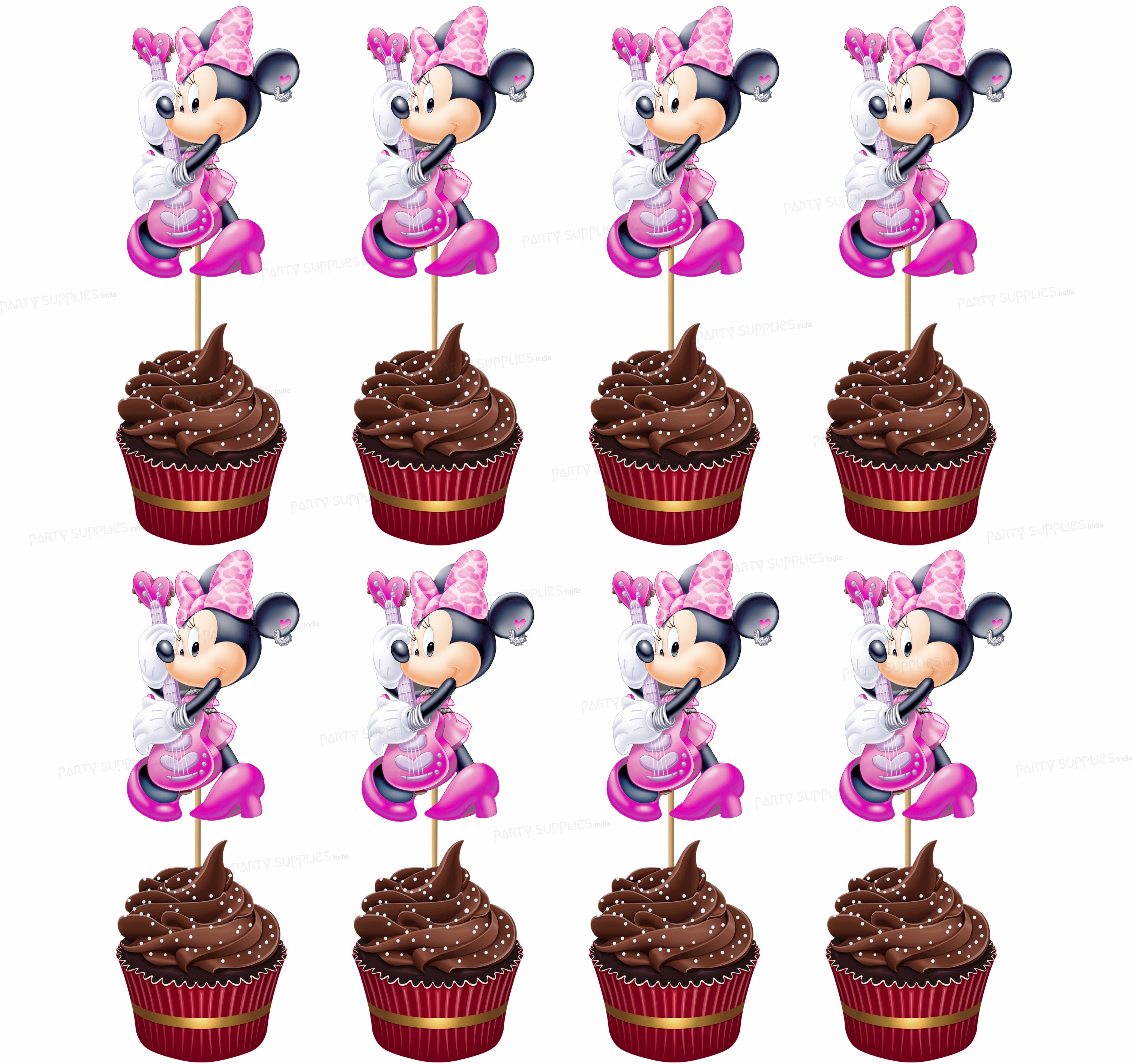 Minnie Mouse Cupcake Toppers Template
