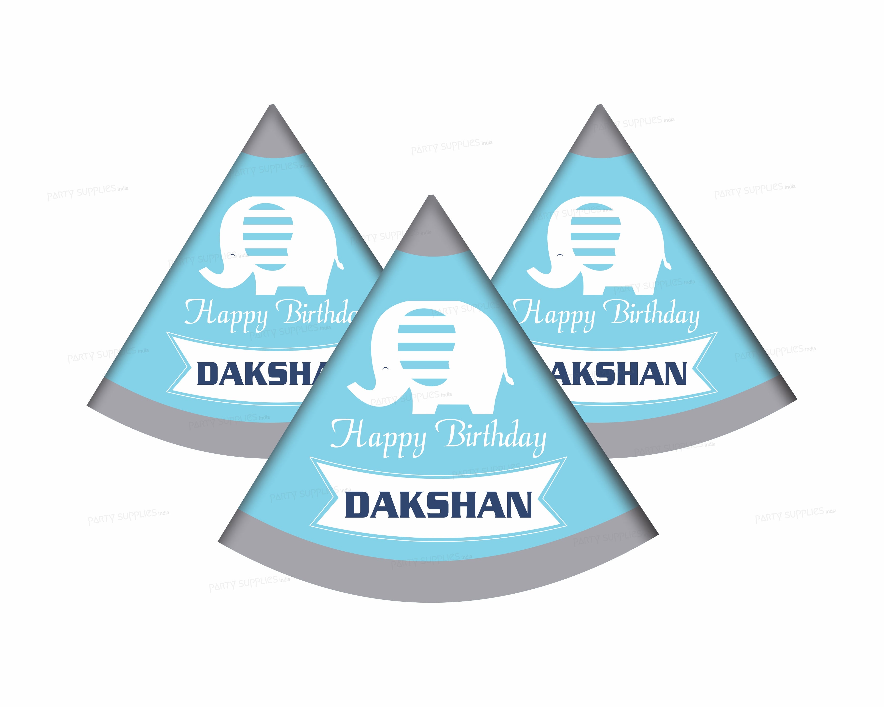 Blue Elephant Theme Customized Hat