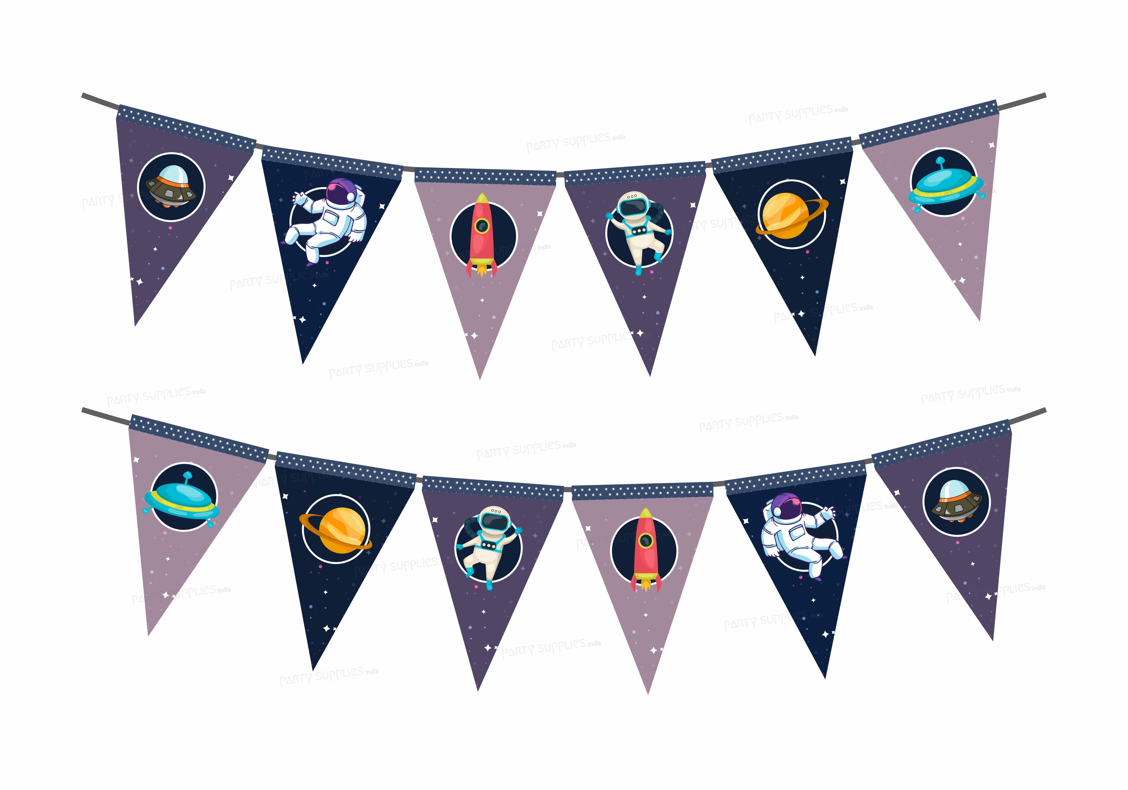 Space Theme Flag Hanging