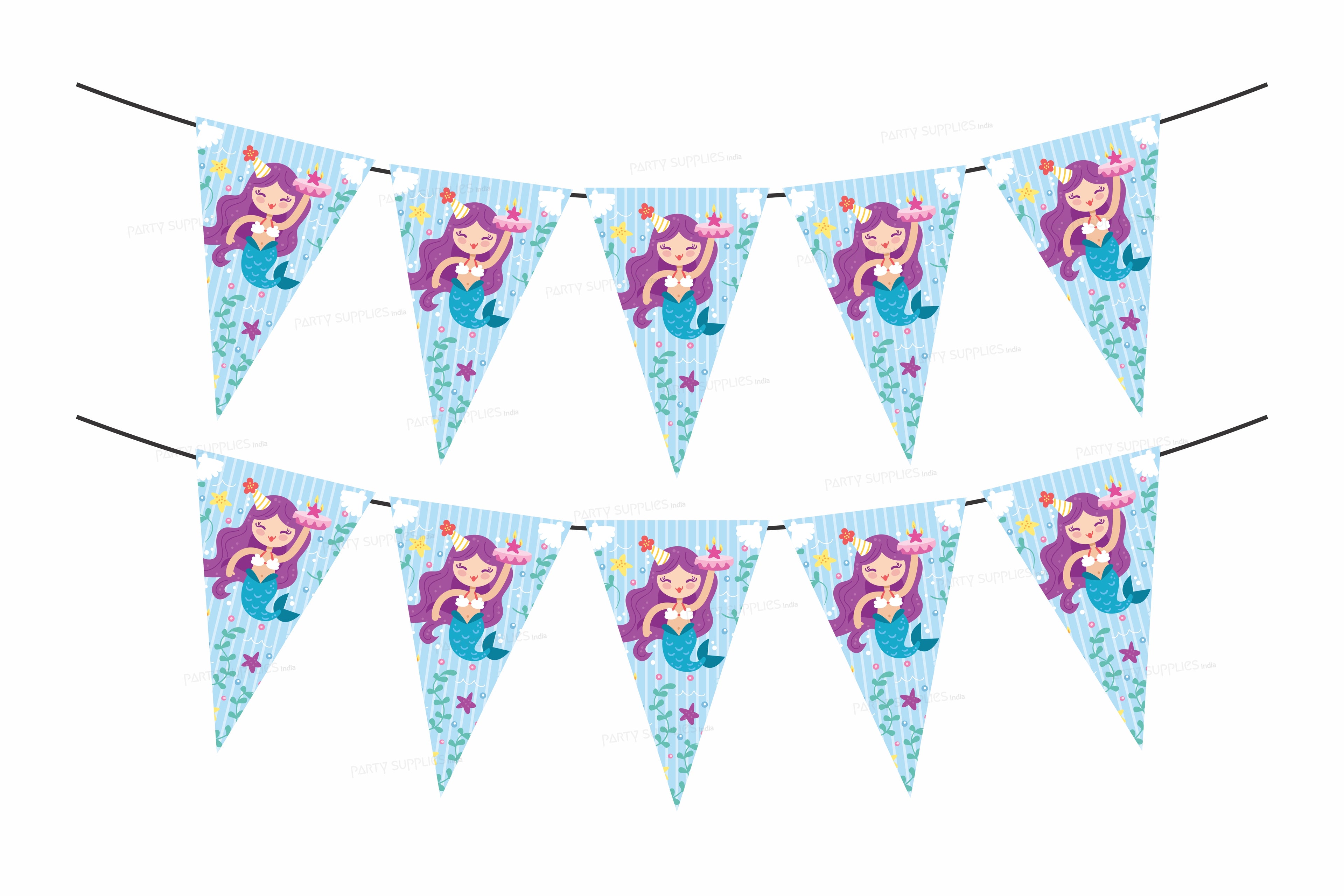 Mermaid Theme photo Flag Hanging