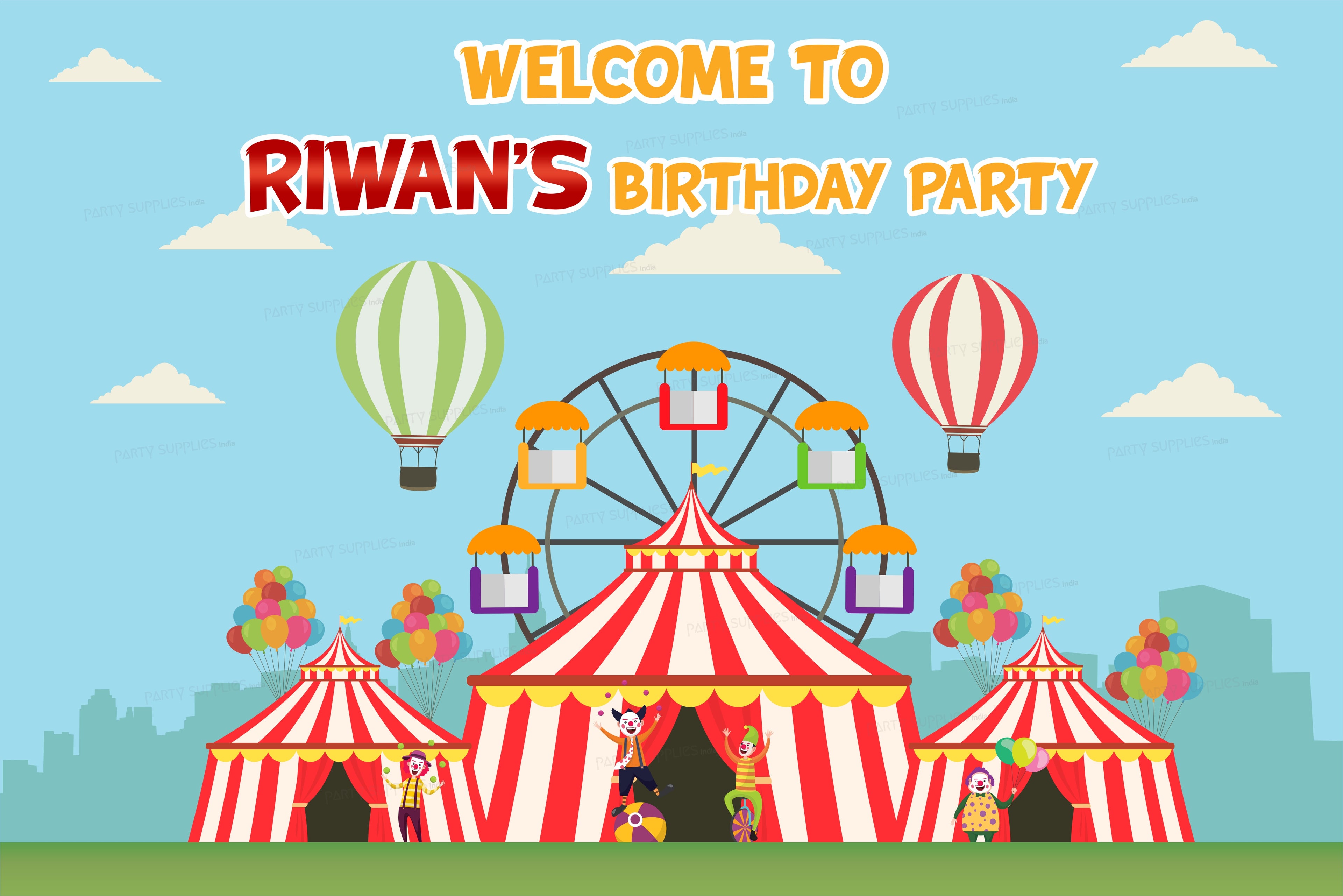 Circus Theme Customized Welcome Board
