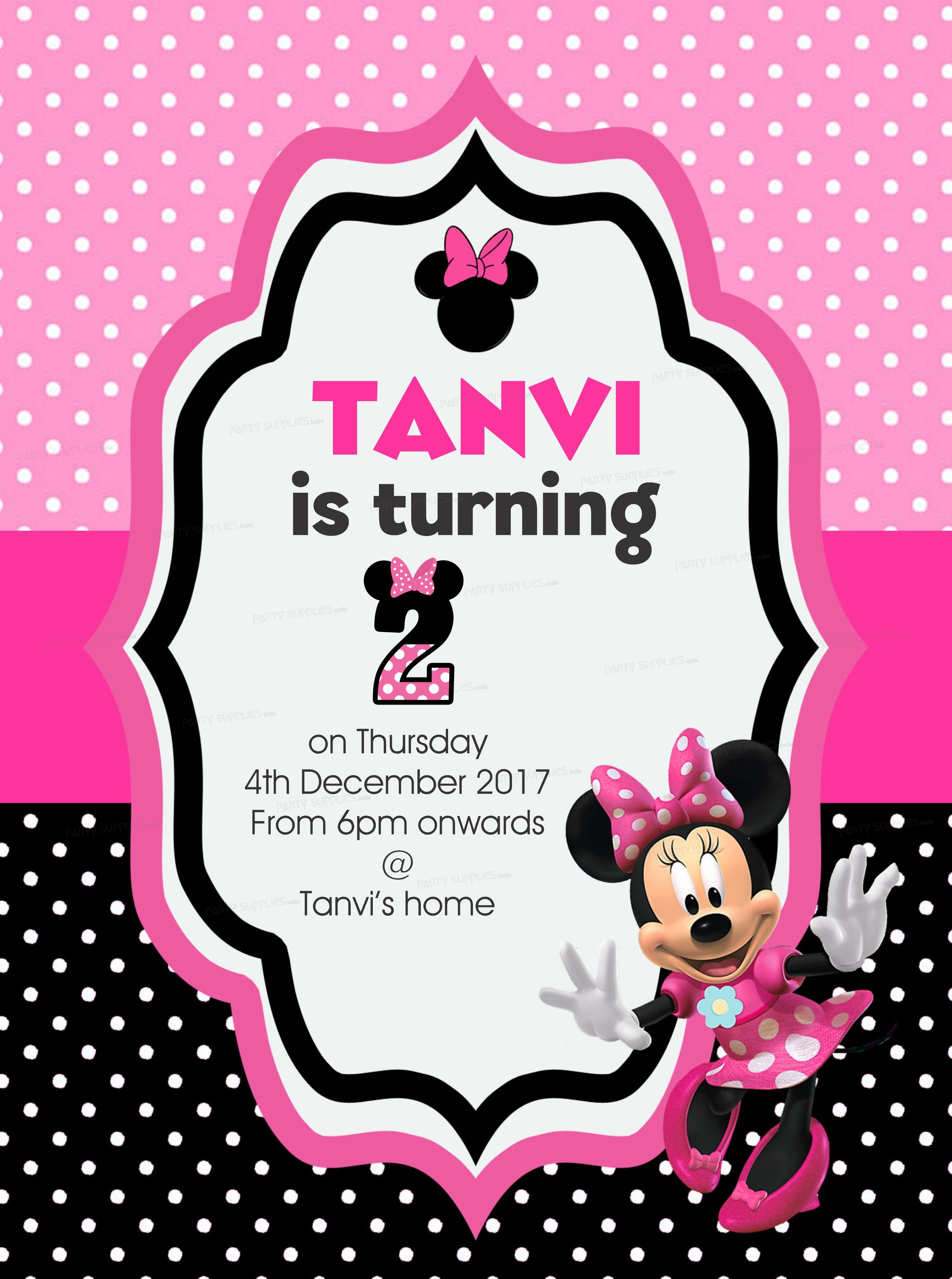 Minnie Mouse Theme Invite