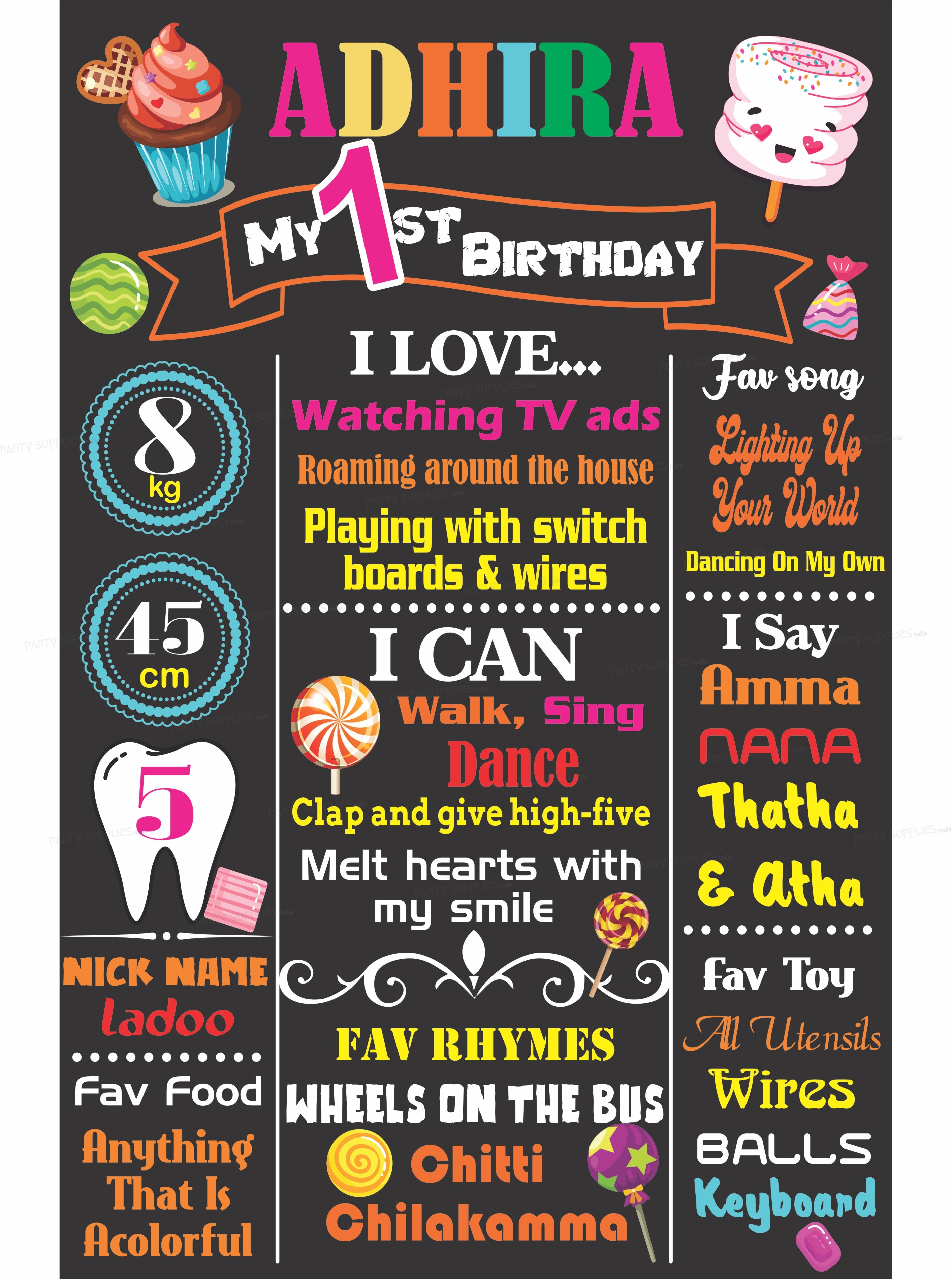 Candy Theme Chalkboard