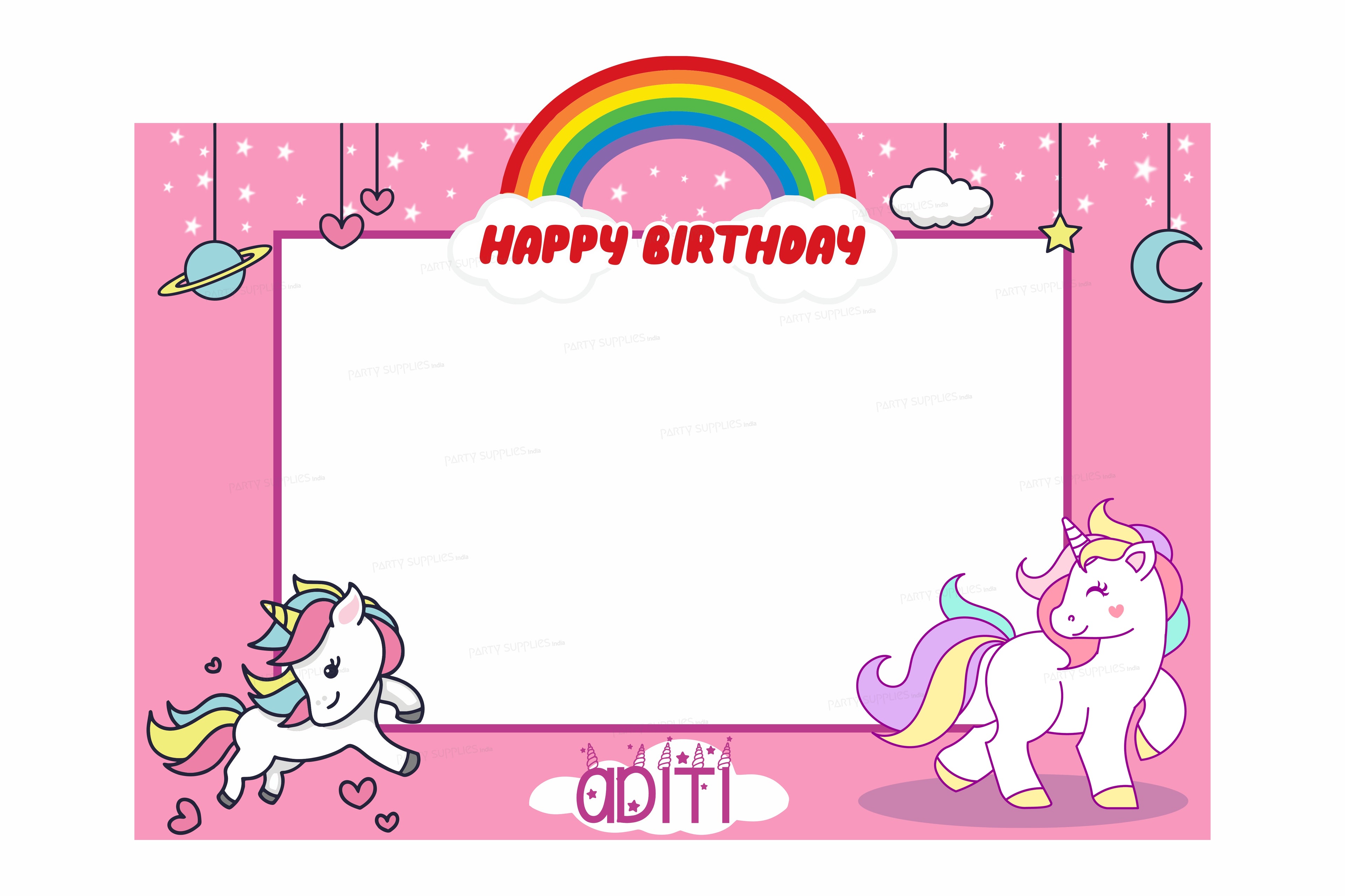 Unicorn Theme Photobooth - image 1 of 3 | Party Supplies India