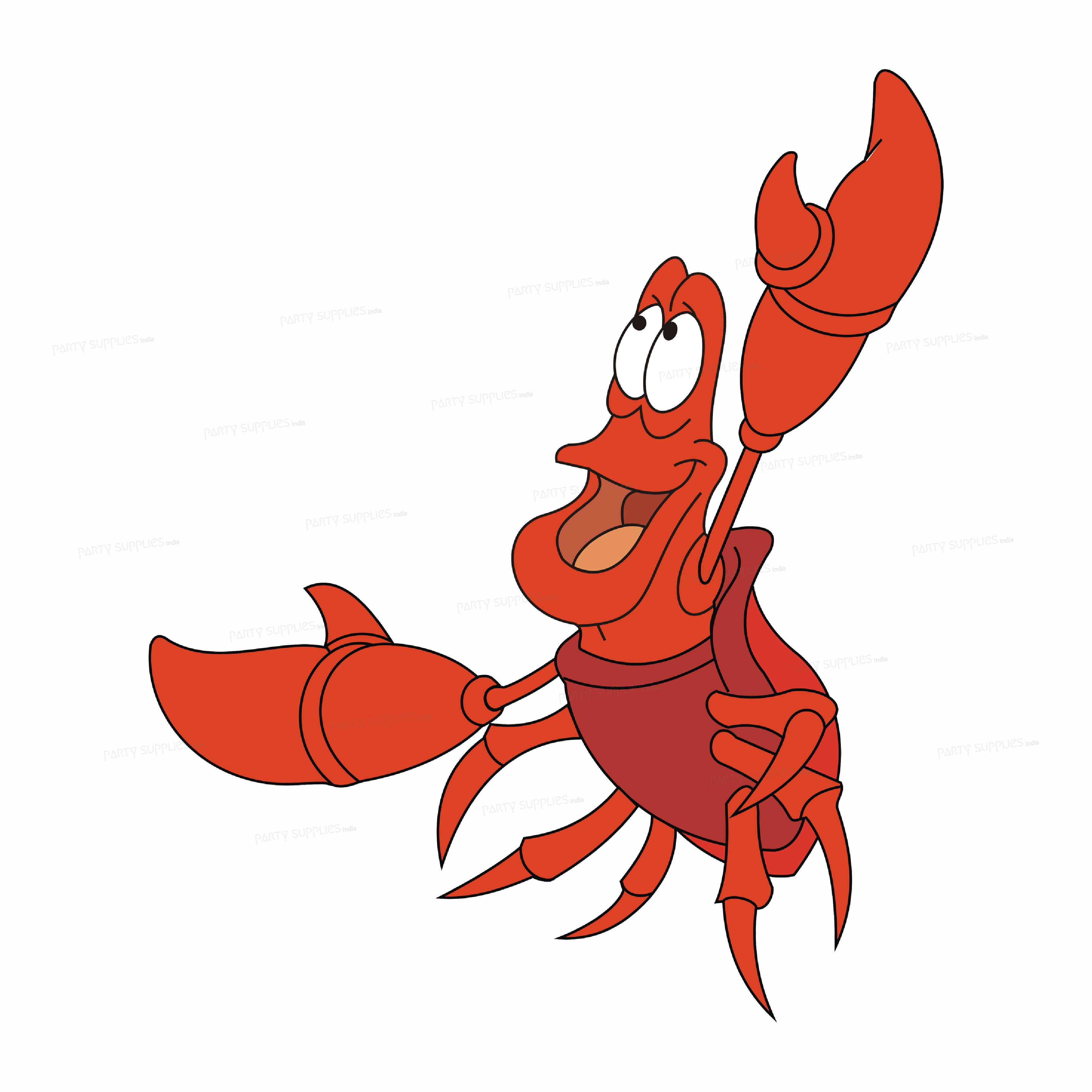 Mermaid Theme Red Insect Cutout