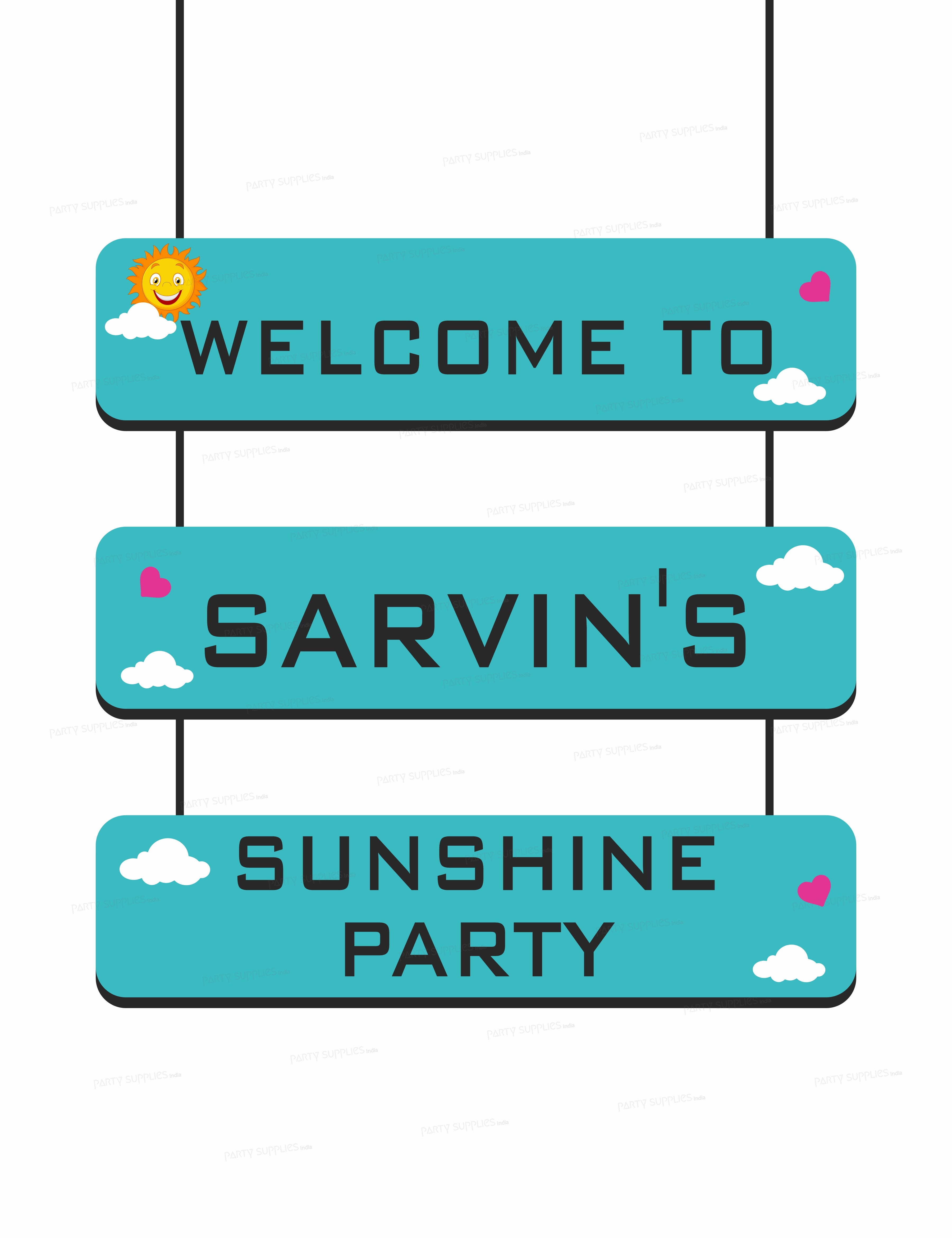 Sunshine Theme Boy Door Poster