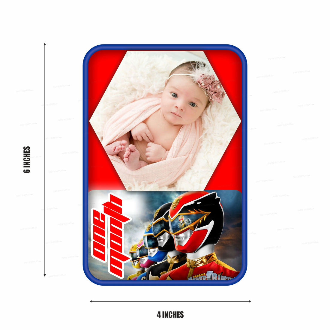 Power Rangers Theme 12 Months Photo Banner