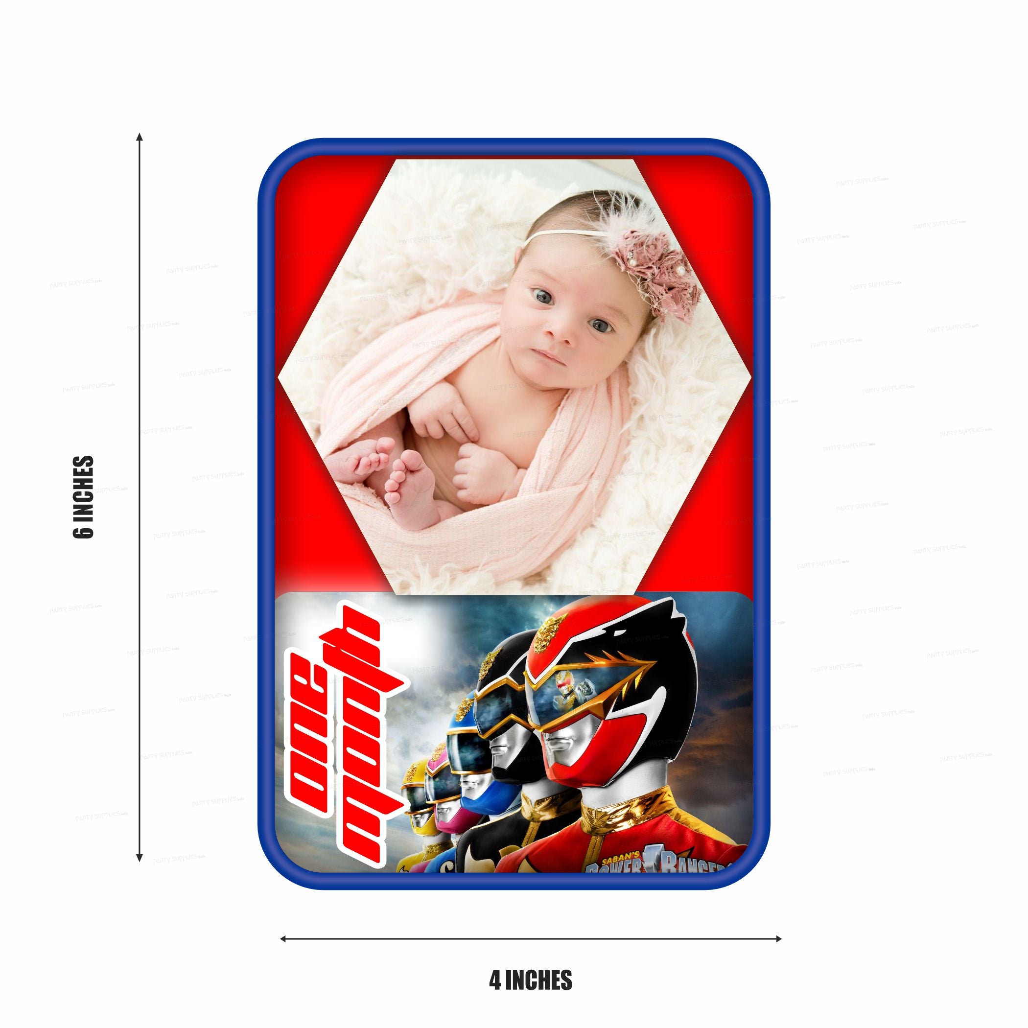 Power Rangers Theme 12 Months Photo Banner