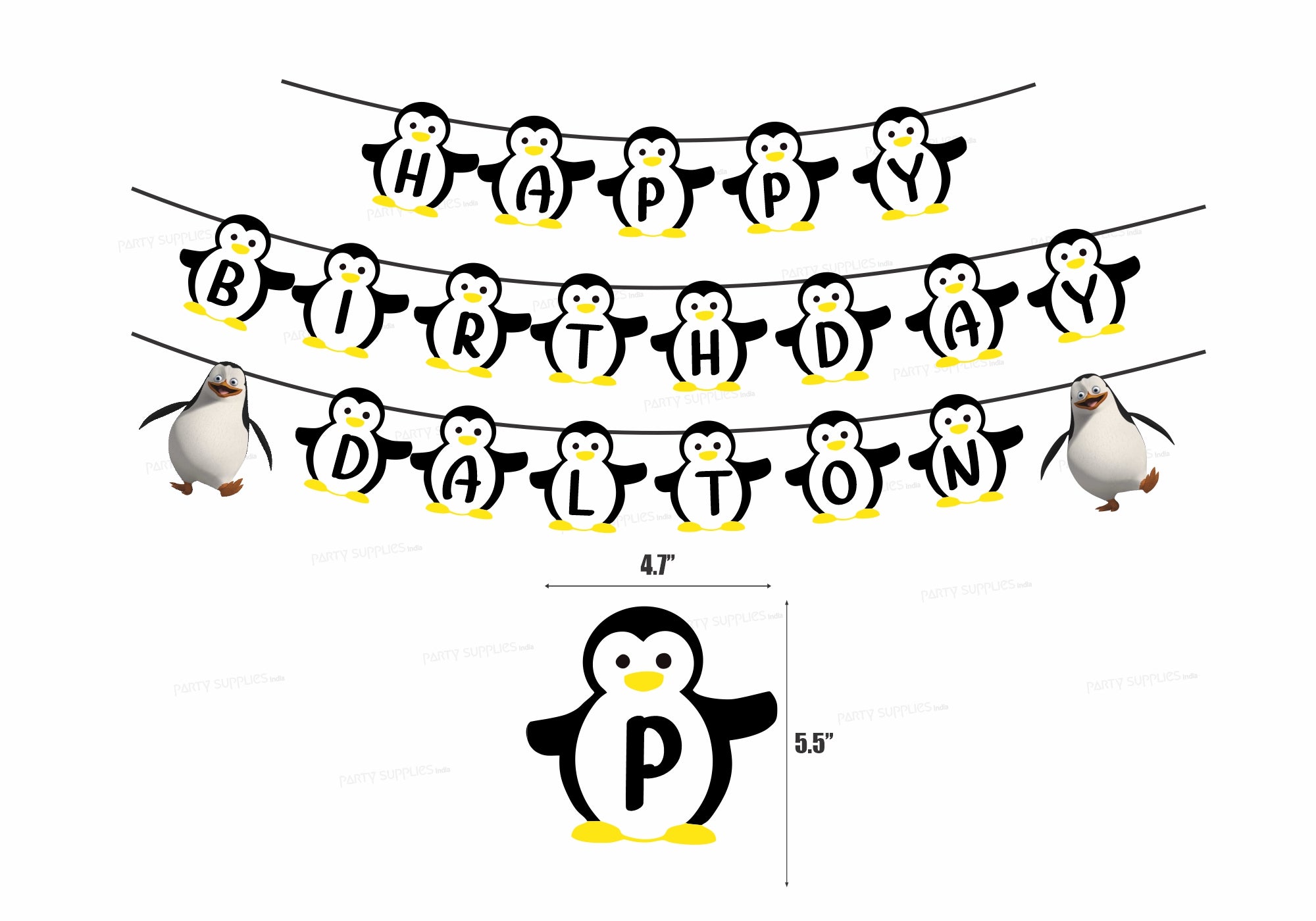 Penguin Theme Personalized Hanging