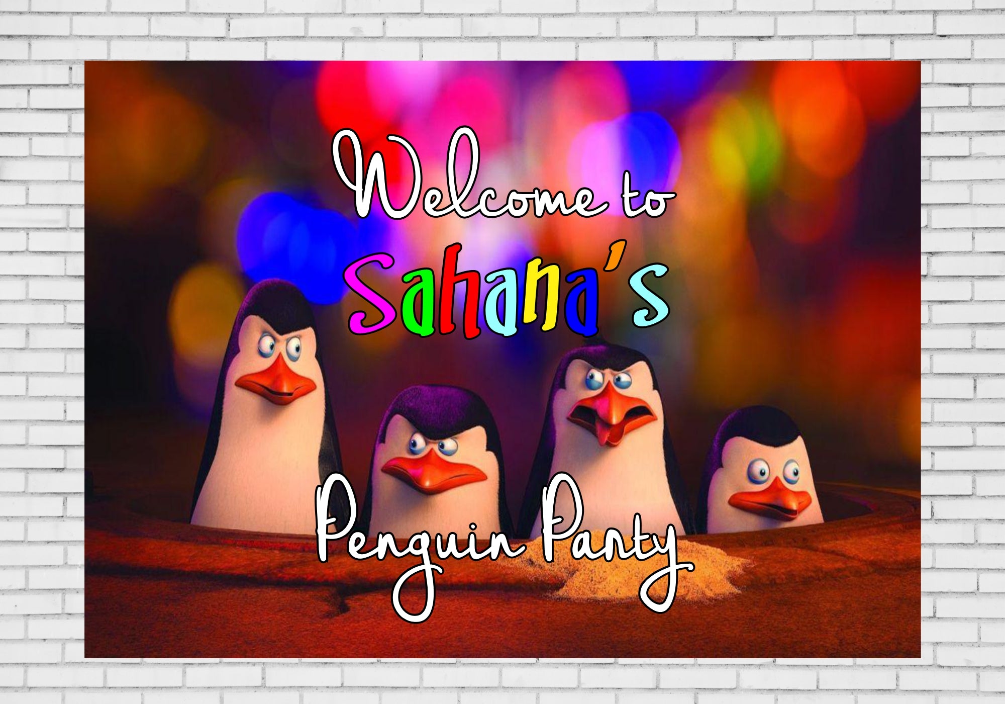 Penguin Theme Welcome Board
