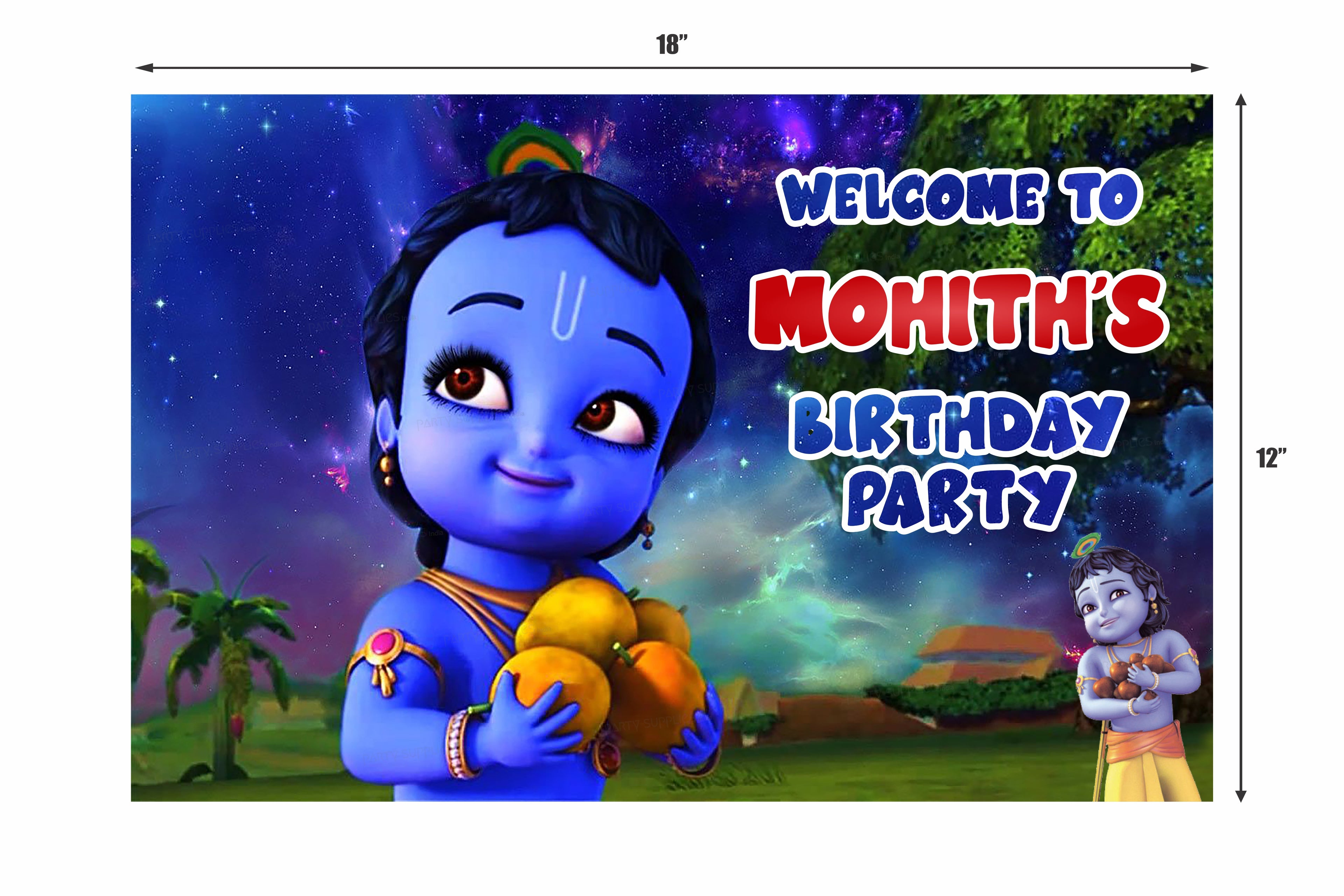 Little Krishna Theme Welcome Board