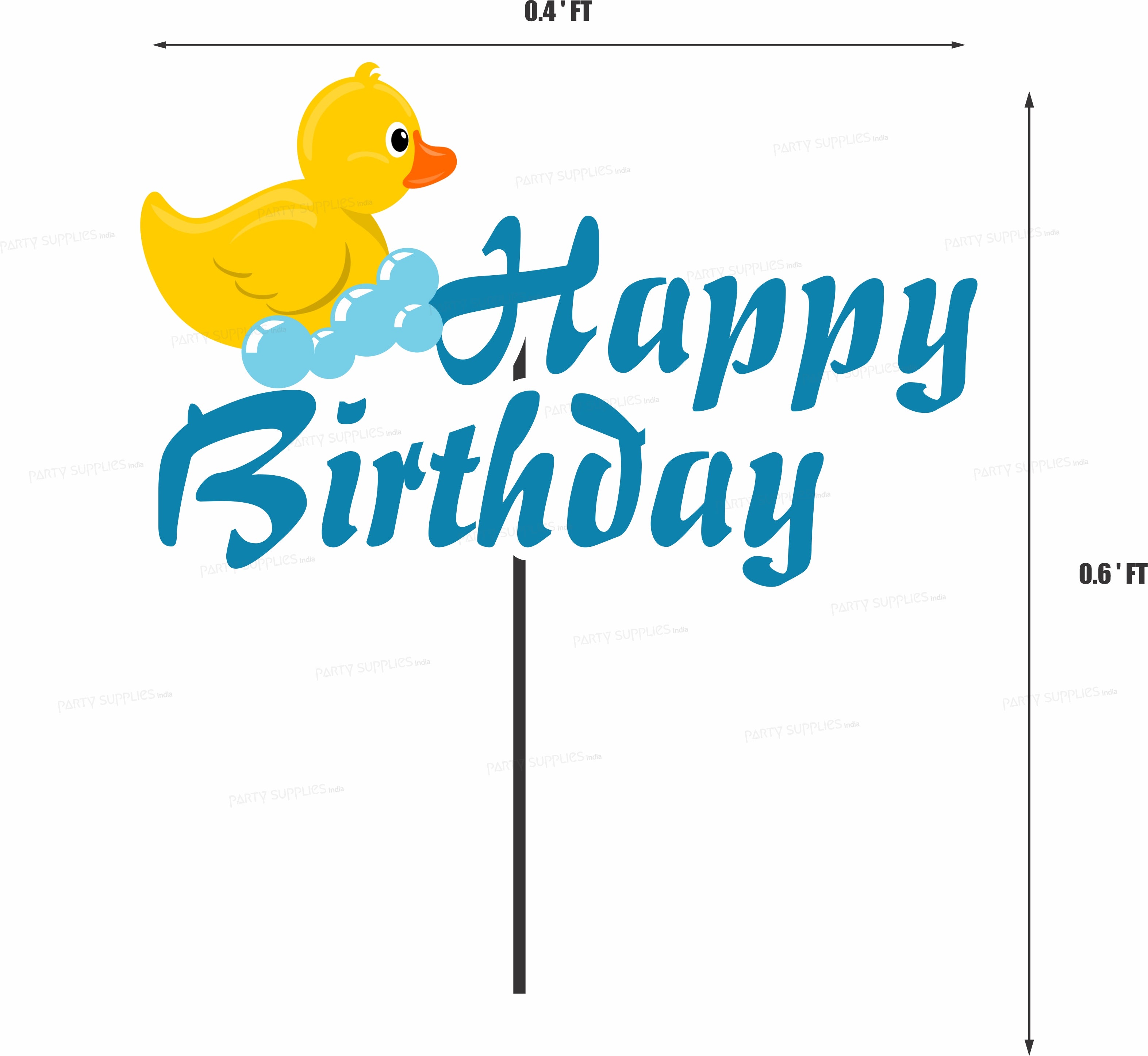 Duck Theme Boy Cake Topper