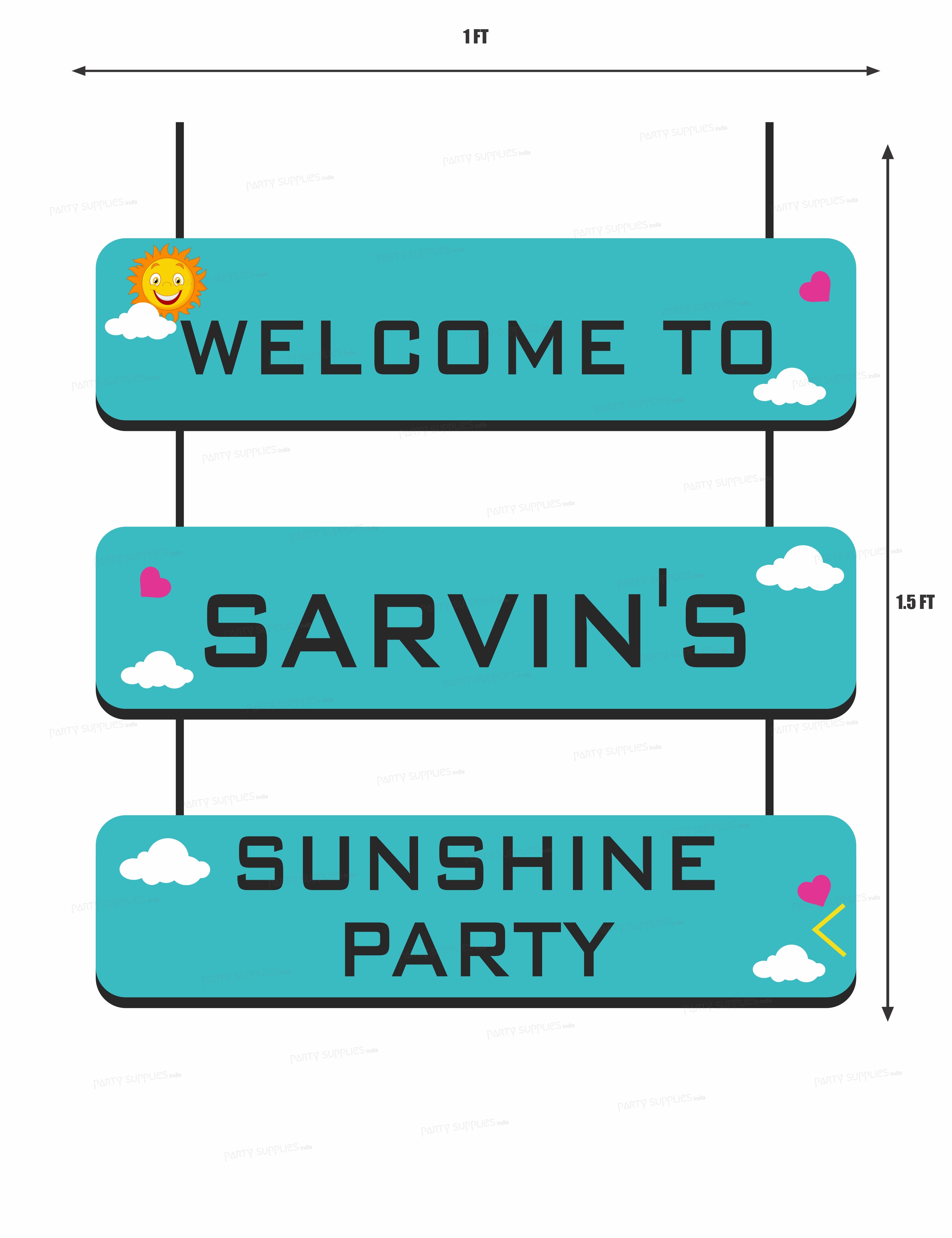 Sunshine Theme Boy Door Poster