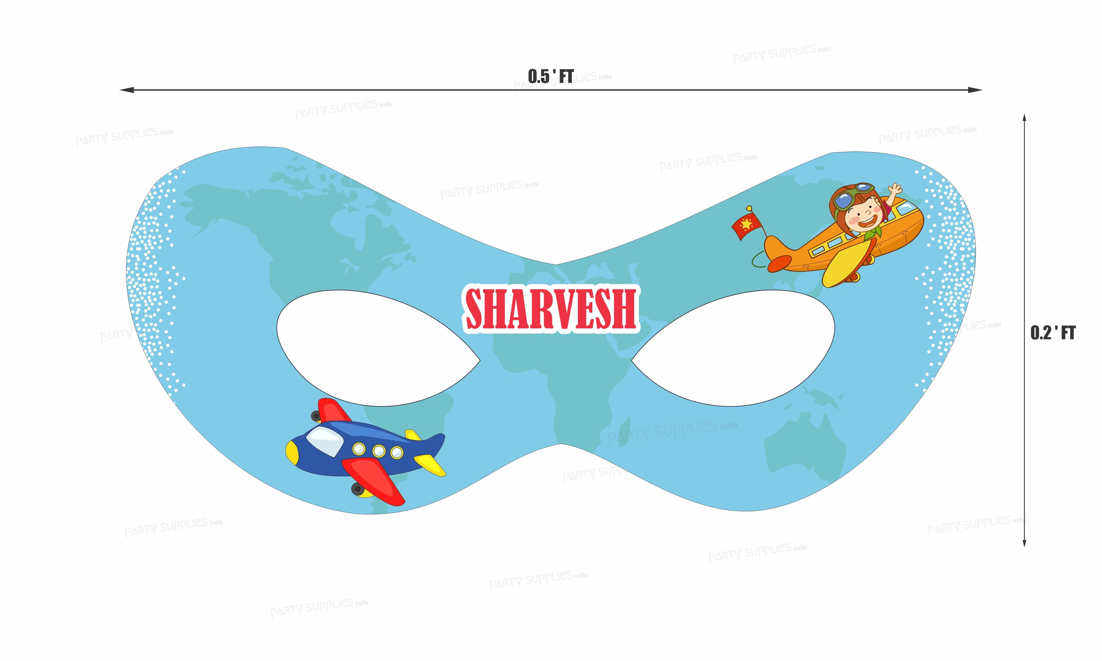 Aeroplane Theme Customized Eye Mask