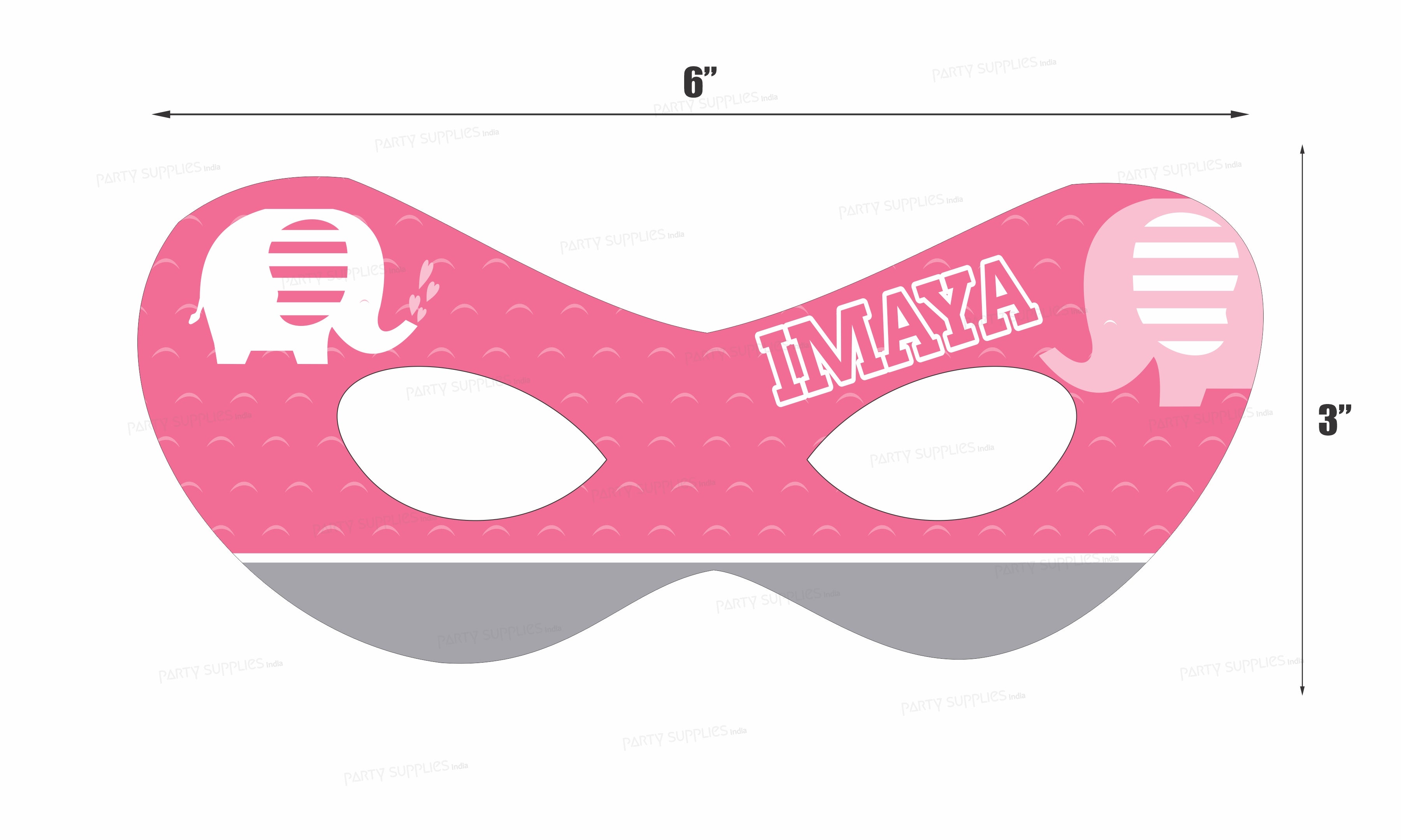 Pink Elephant Theme Eye Mask