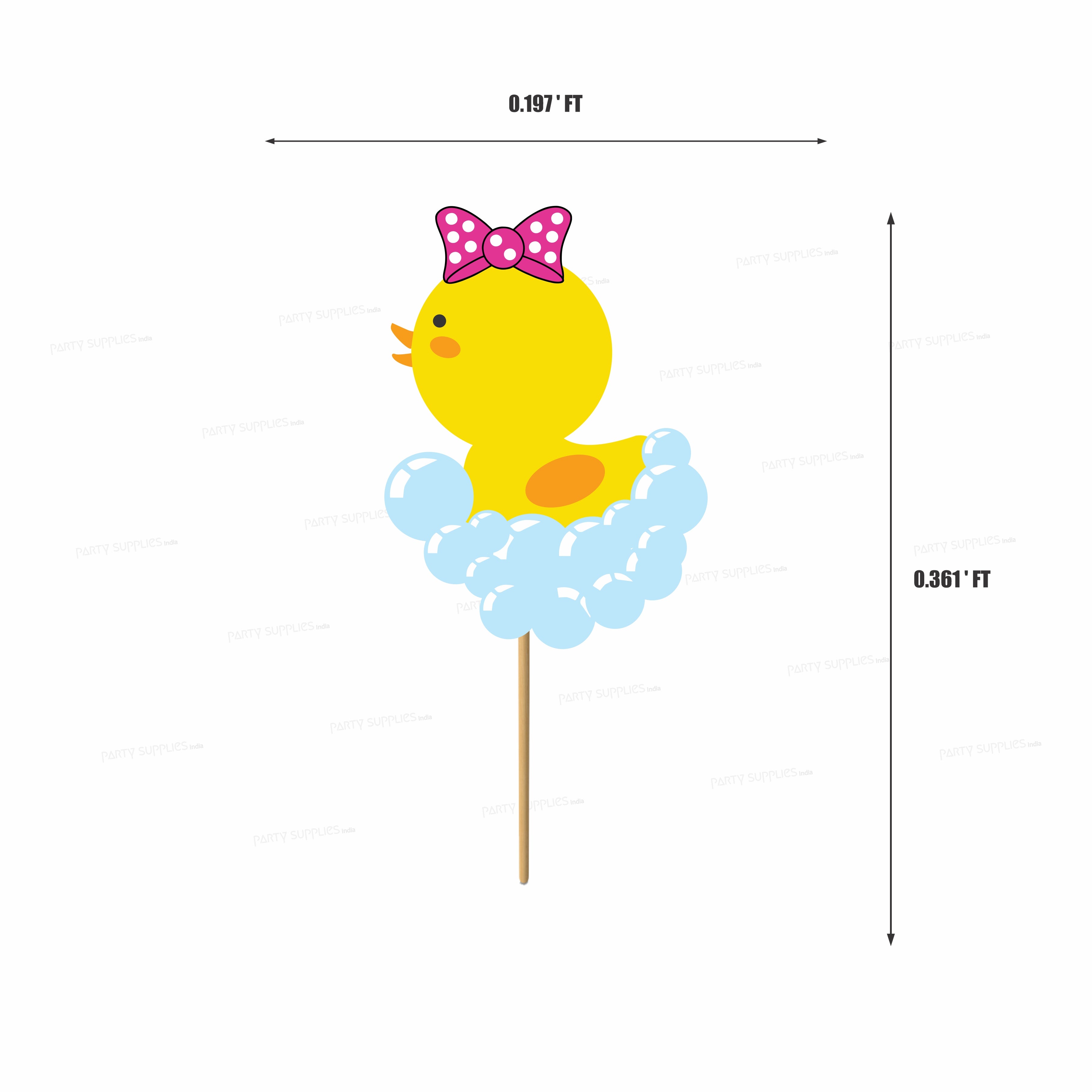 Duck Theme Girl Cupcake Topper