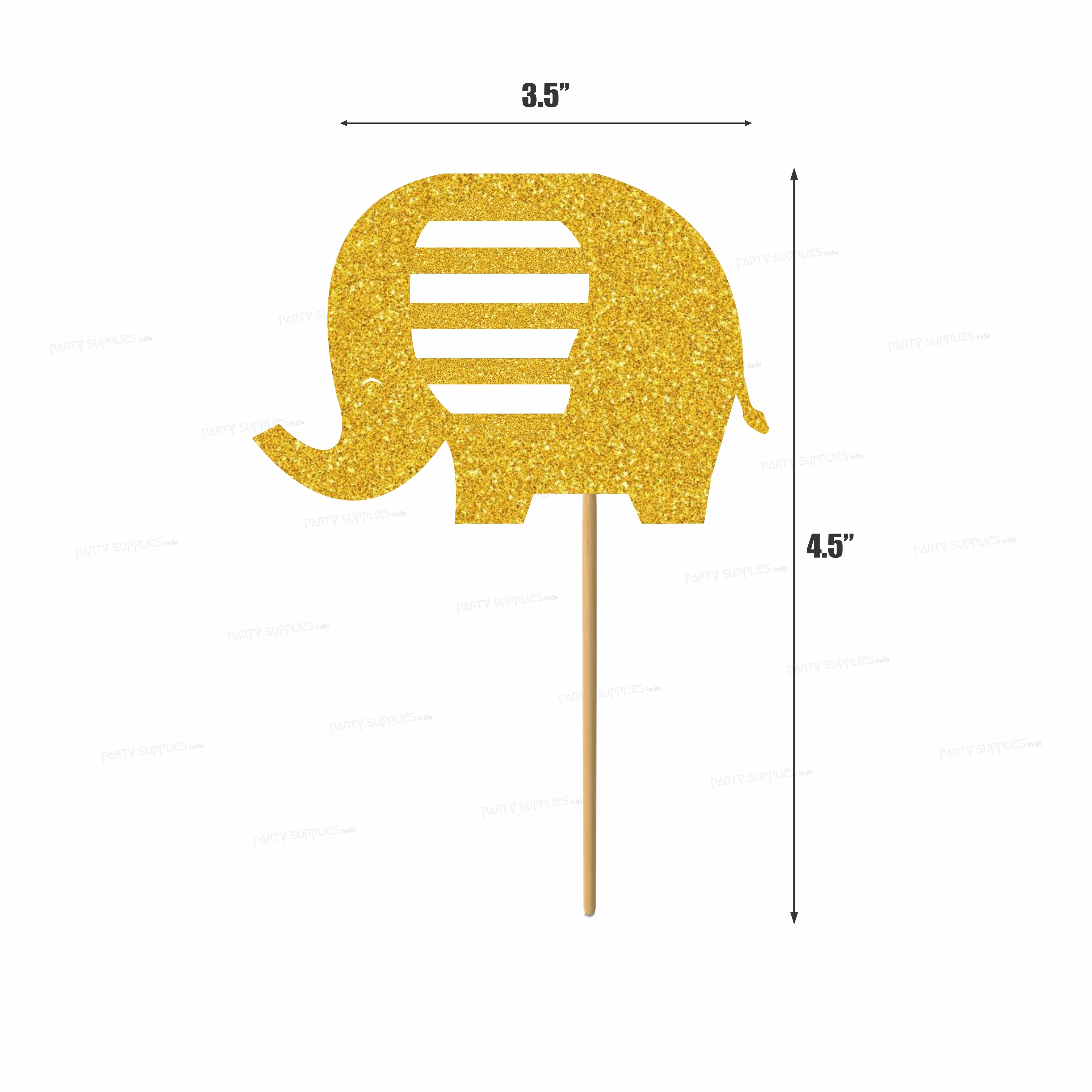 Blue Elephant Theme Cup Cake Topper