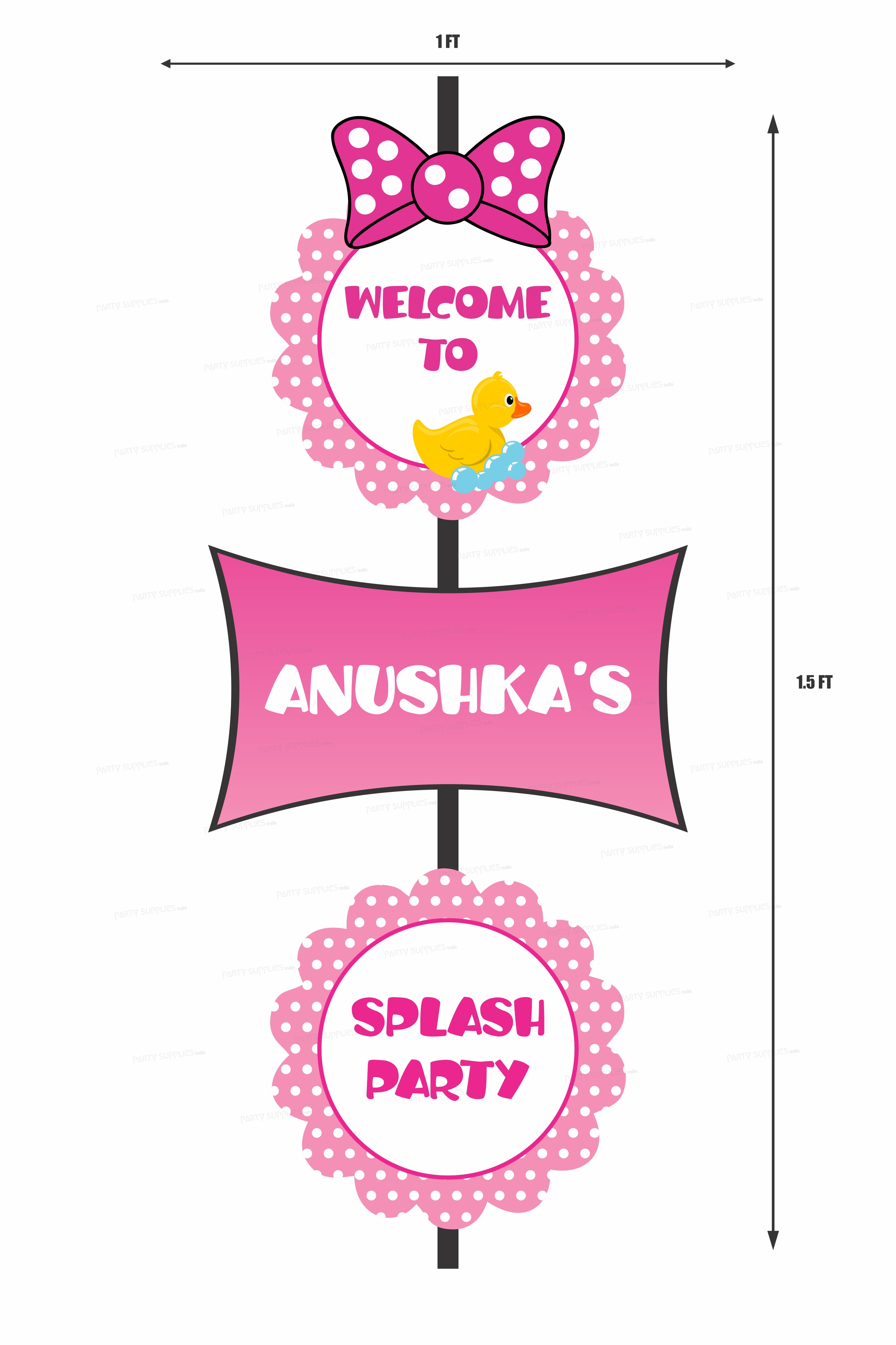 Duck Theme Girl Personalized Door Poster