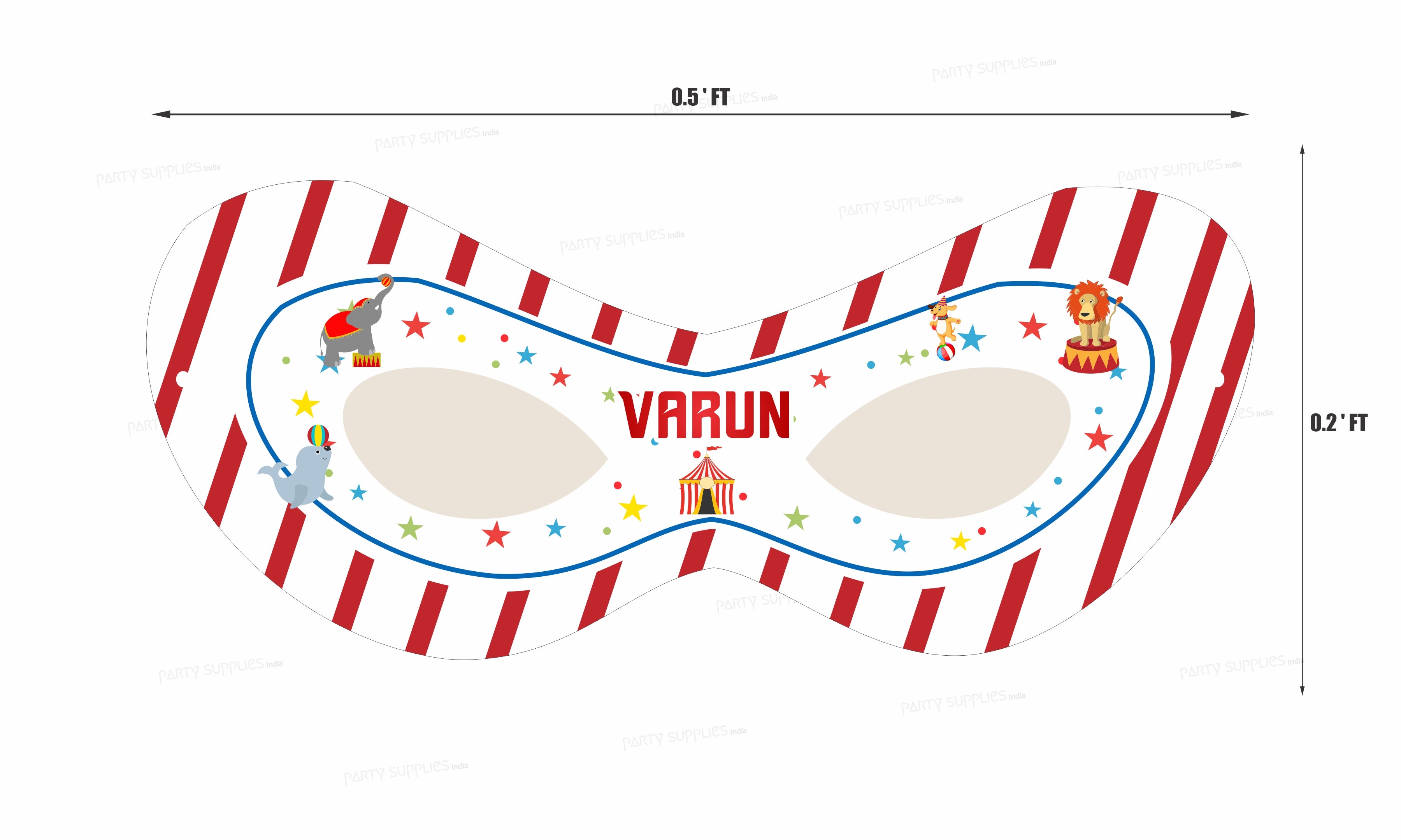 Circus Theme Eye Mask