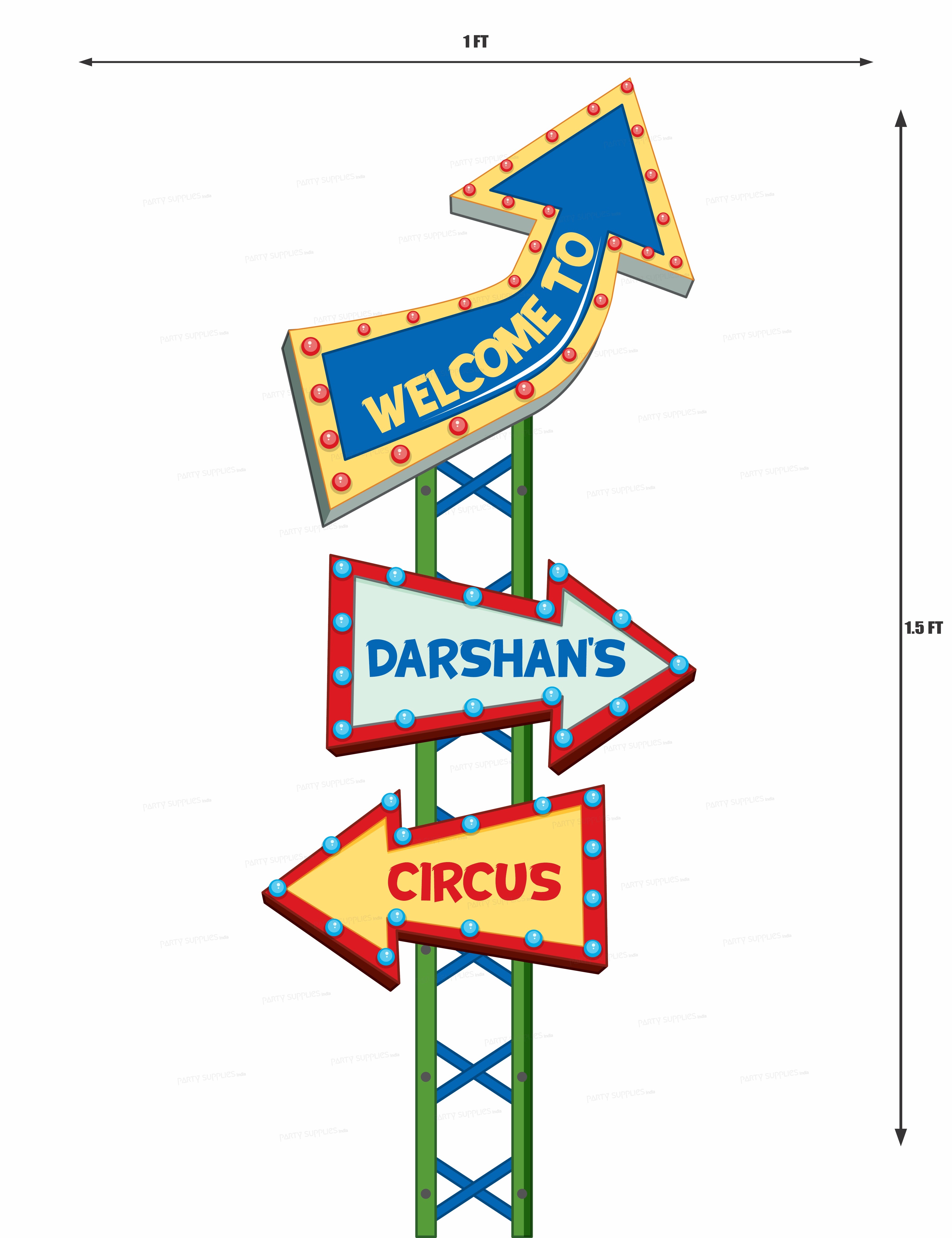 Circus Theme Personalized Door Poster