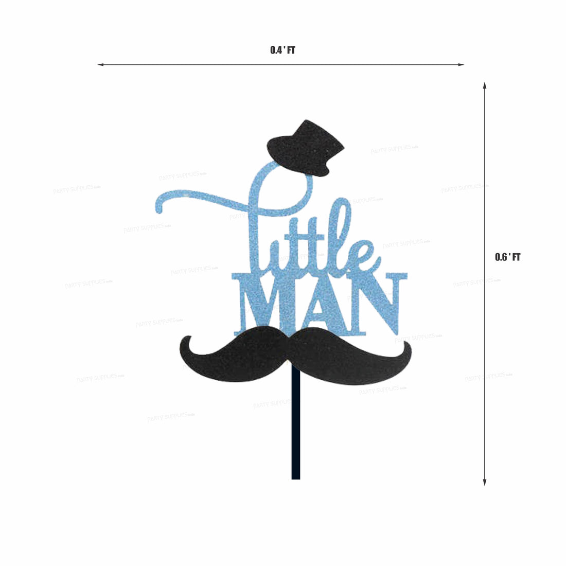 Little Man Theme Customized Cake Topper
