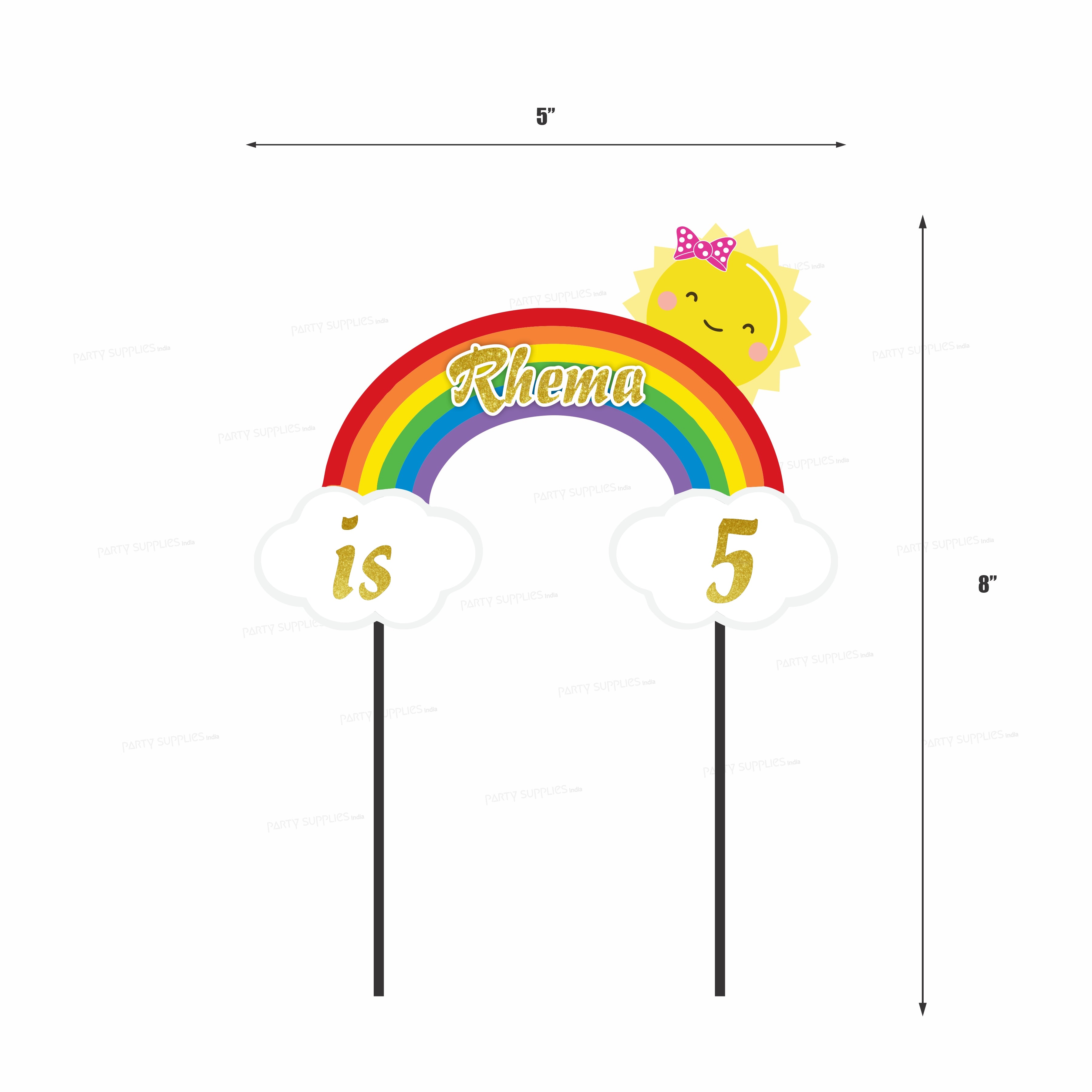 Sunshine Theme Girl Cake Topper