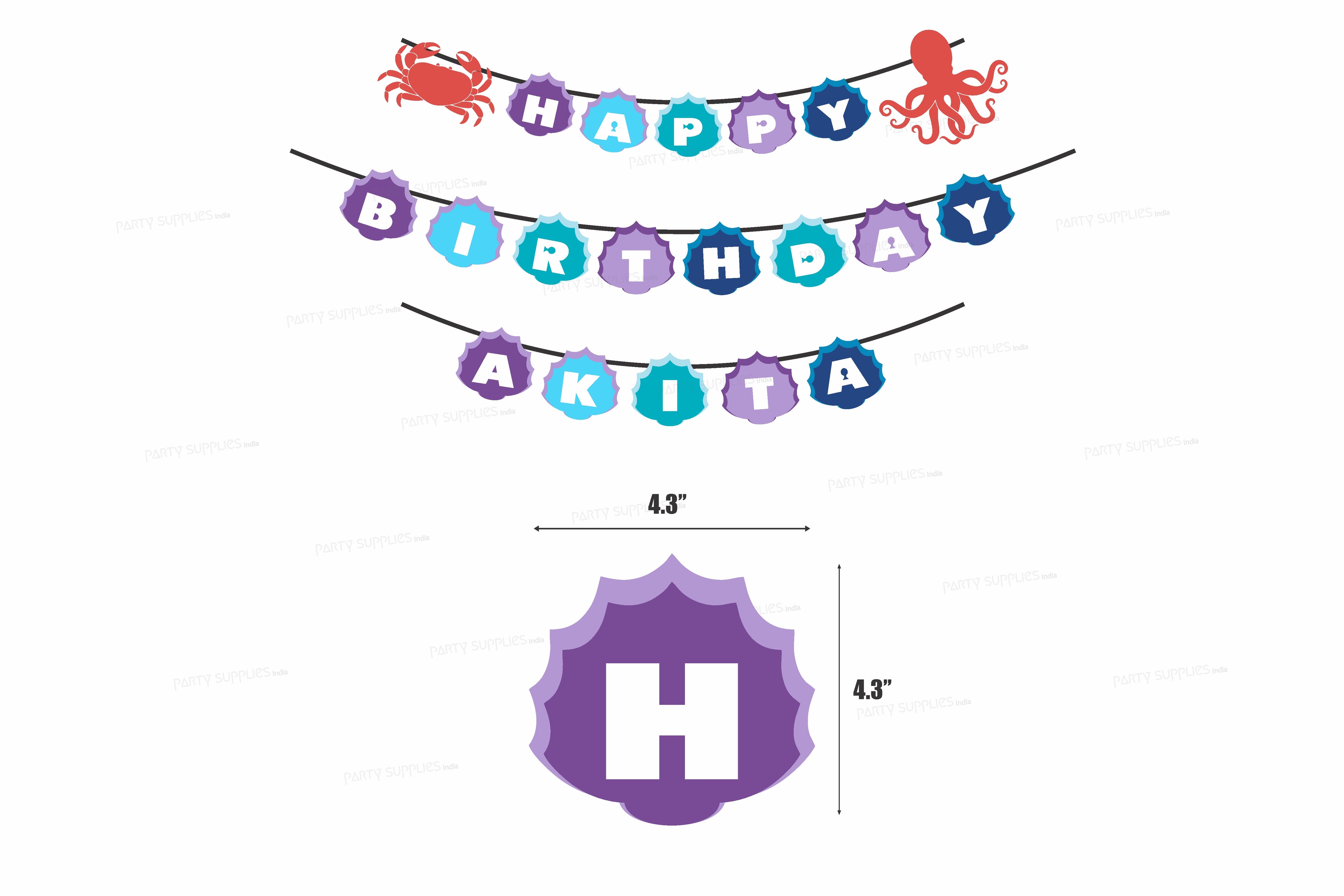 Mermaid Theme with Name Hanging