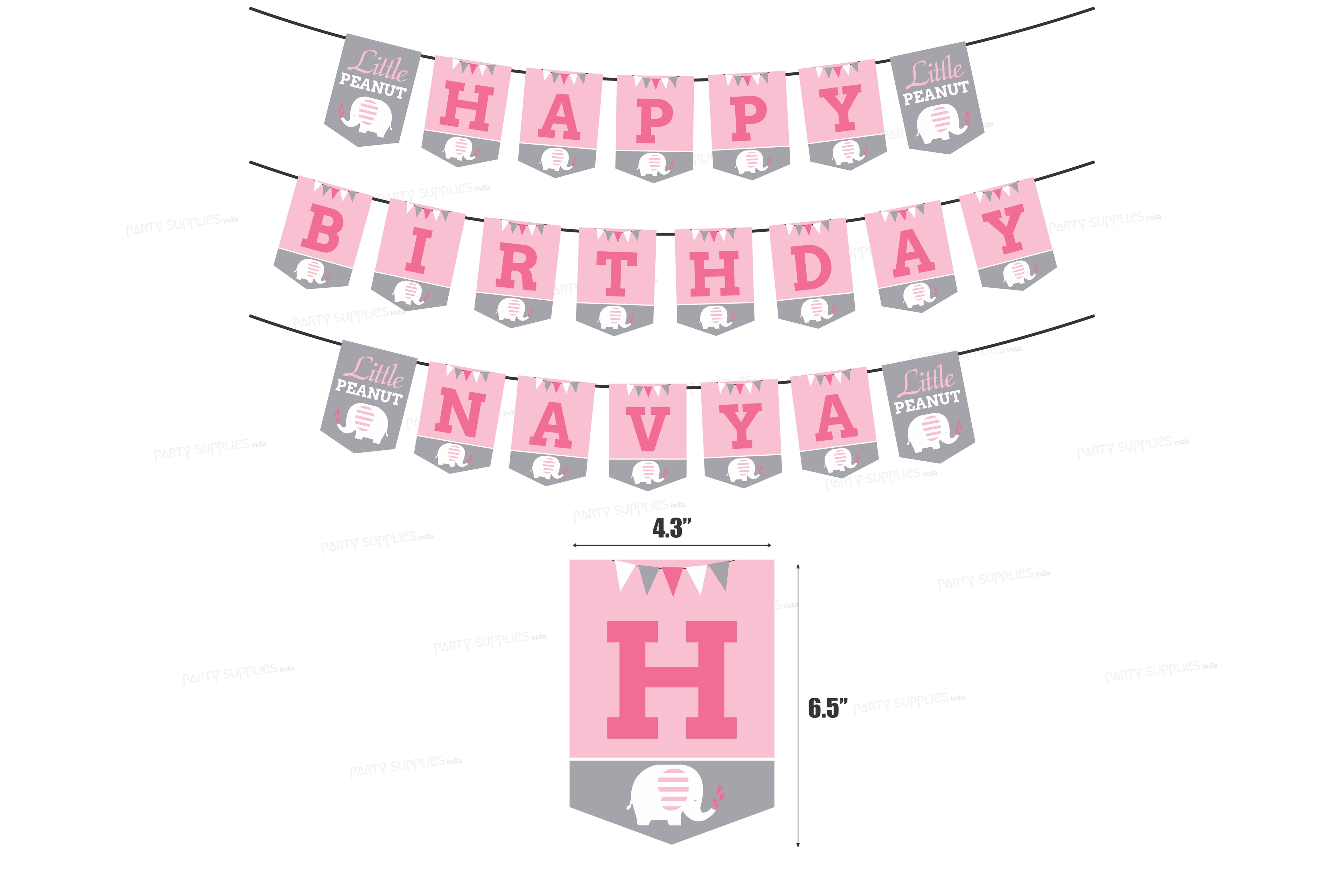 Pink Elephant Theme Customized Hanging