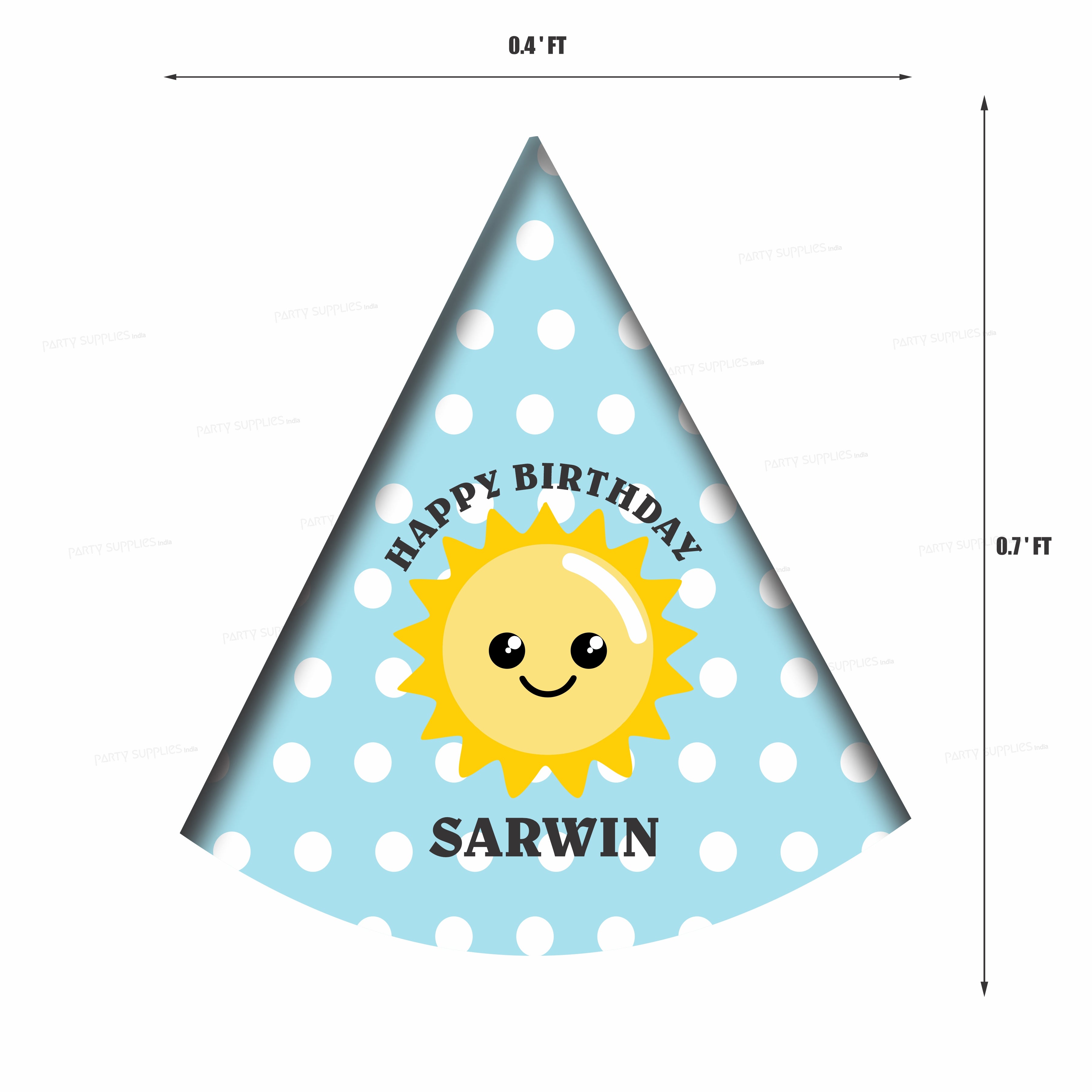 Sunshine Theme Boy Personalized Hat