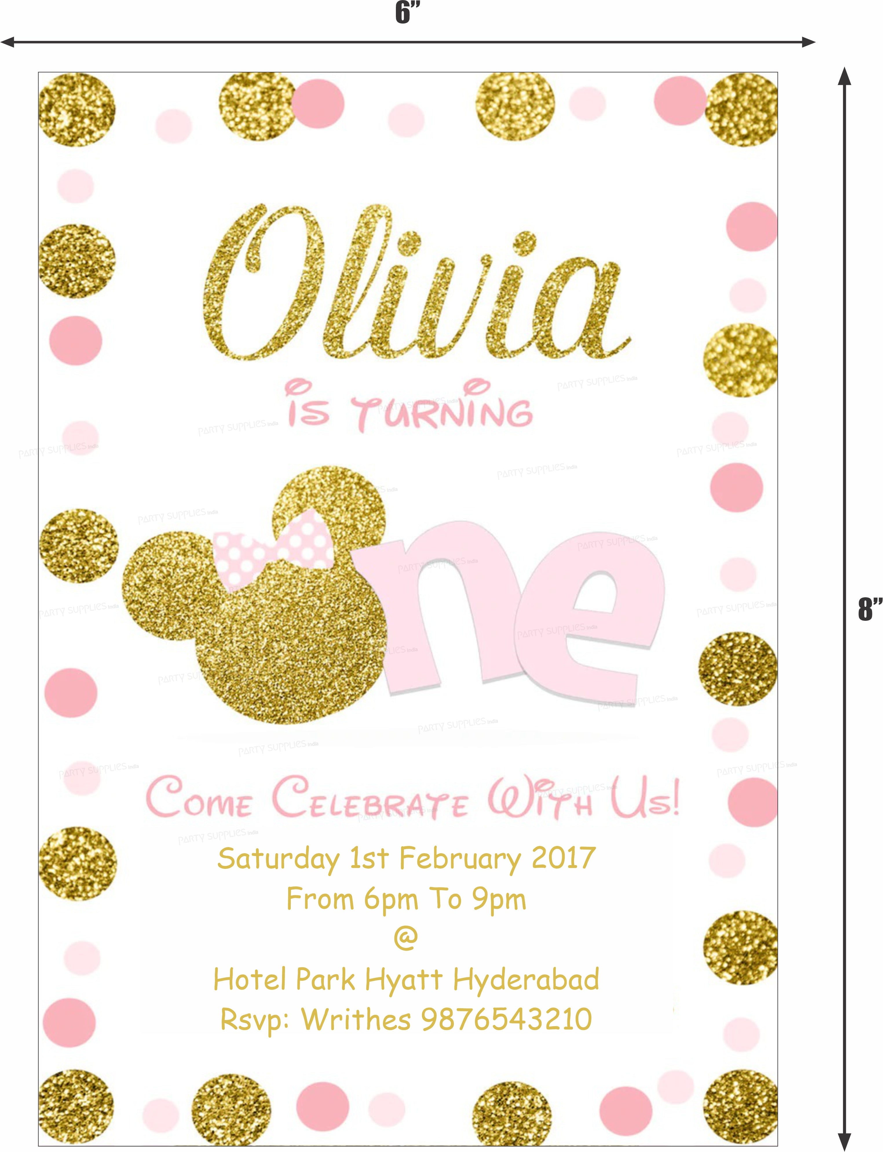 Minnie Mouse Theme Design Invite