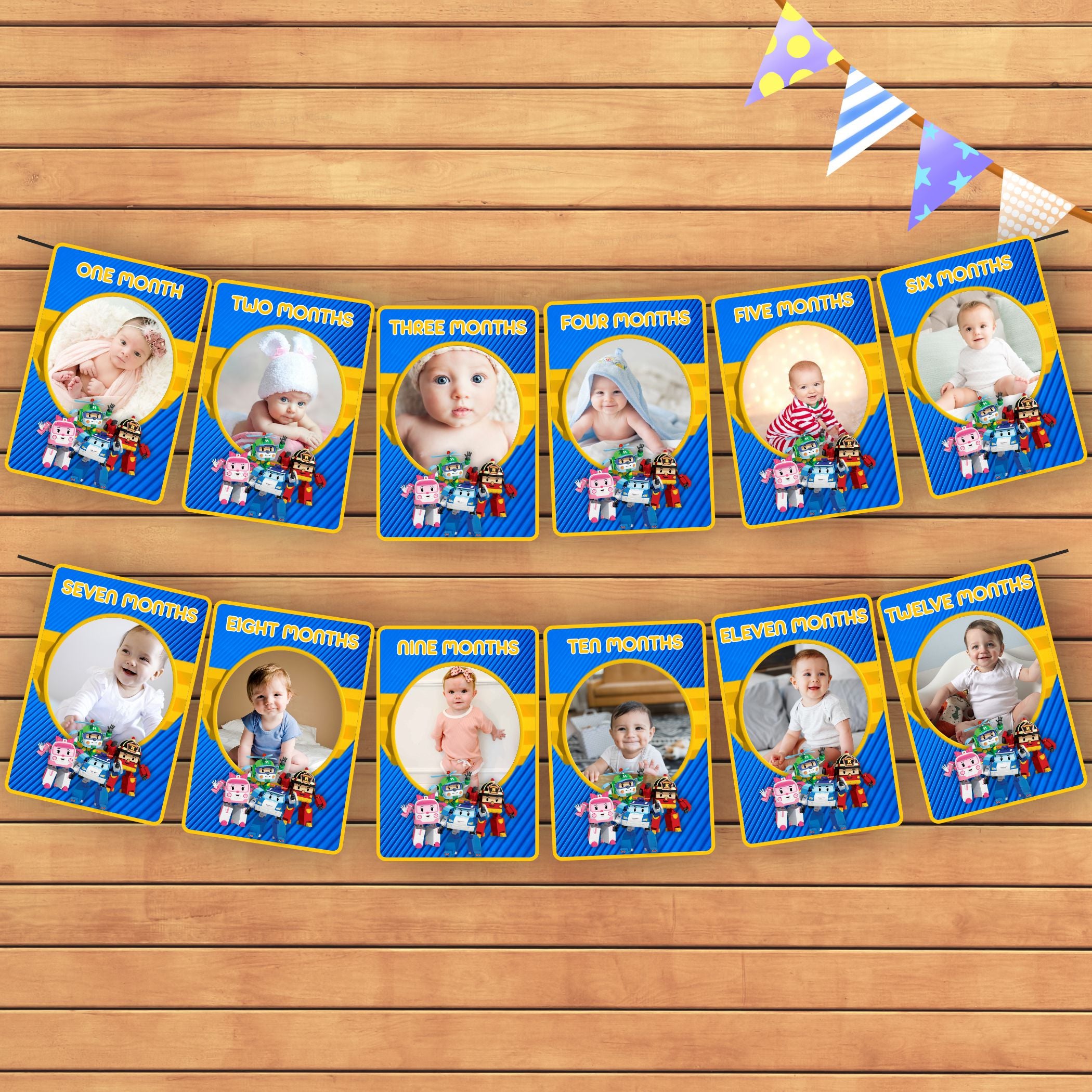 Robo Poli Theme 12 Months Photo Banner