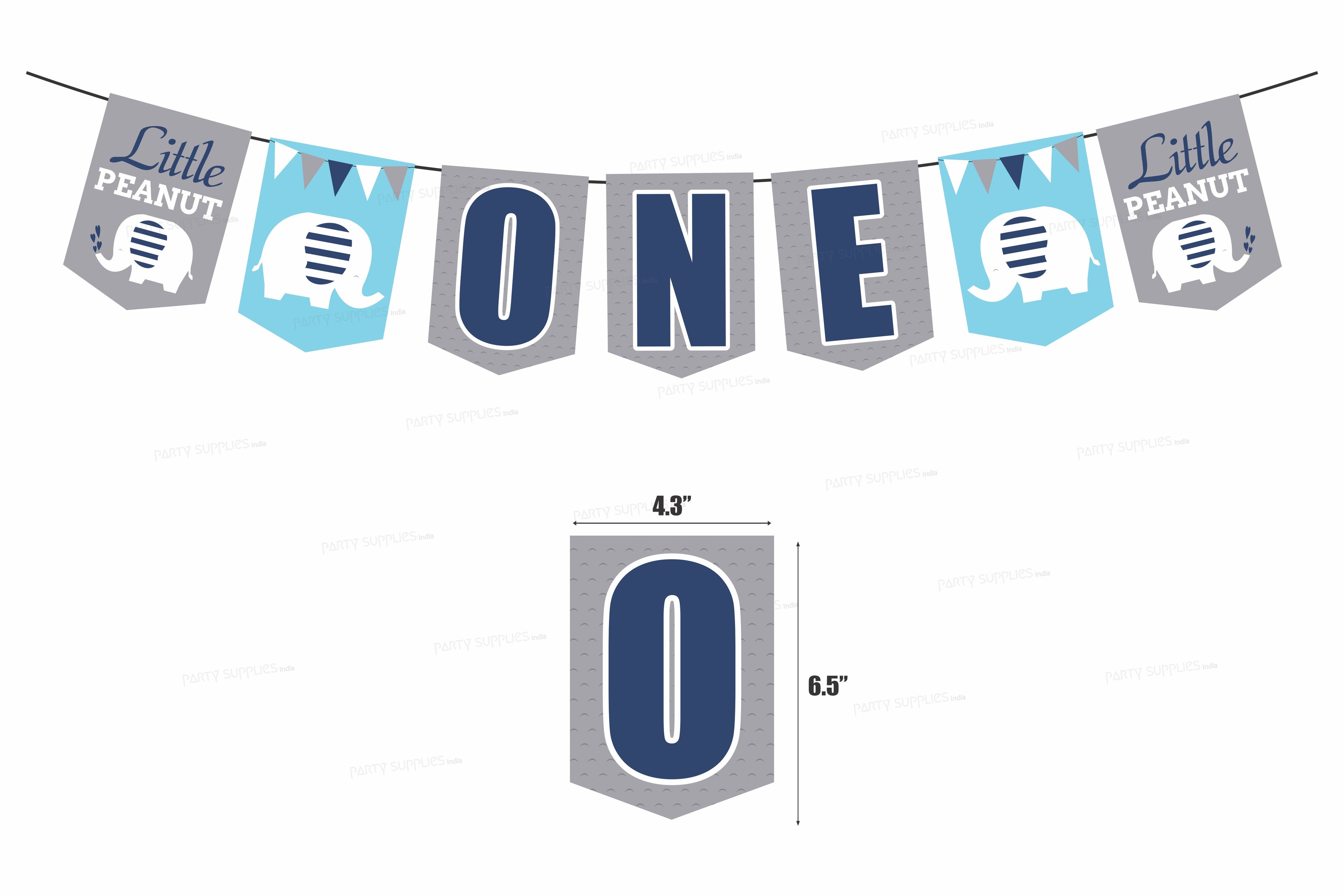 Blue Elephant Theme Flag Hanging